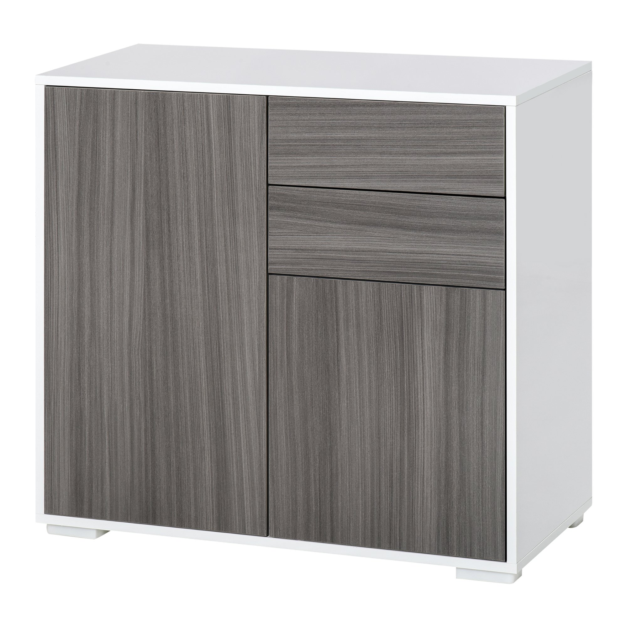 HOMCOM Dulap Multiuz cu 2 Sertare și 2 Compartimente cu Ușă, Sistem Deschidere Prin Apăsare, Design Modern | Aosom Romania HOMCOM Dulap Multiuz cu 2 Sertare și 2 Compartimente cu Ușă, Sistem Deschidere Prin Apăsare, Design Modern | Aosom Romania