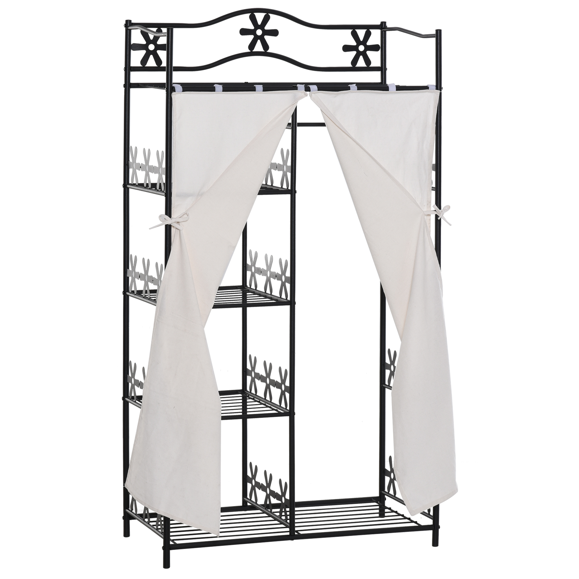 HOMCOM Dulap pentru Haine din Fier Stil Industrial, Spațiu de Depozitare Generos, 84x42x159cm, Negru | Aosom Romania HOMCOM Dulap pentru Haine din Fier Stil Industrial, Spațiu de Depozitare Generos, 84x42x159cm, Negru | Aosom Romania