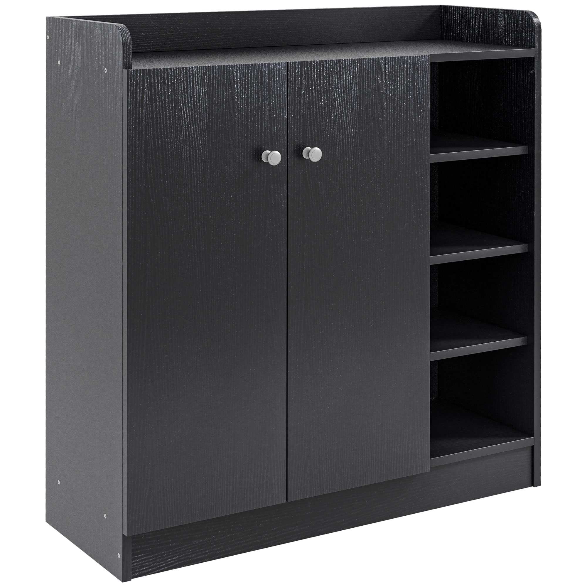 HOMCOM Dulap pentru Pantofi, Organizator Încălțăminte cu Design Compact, 83x30x90 cm, Negru | Aosom Romania HOMCOM Dulap pentru Pantofi, Organizator Încălțăminte cu Design Compact, 83x30x90 cm, Negru | Aosom Romania