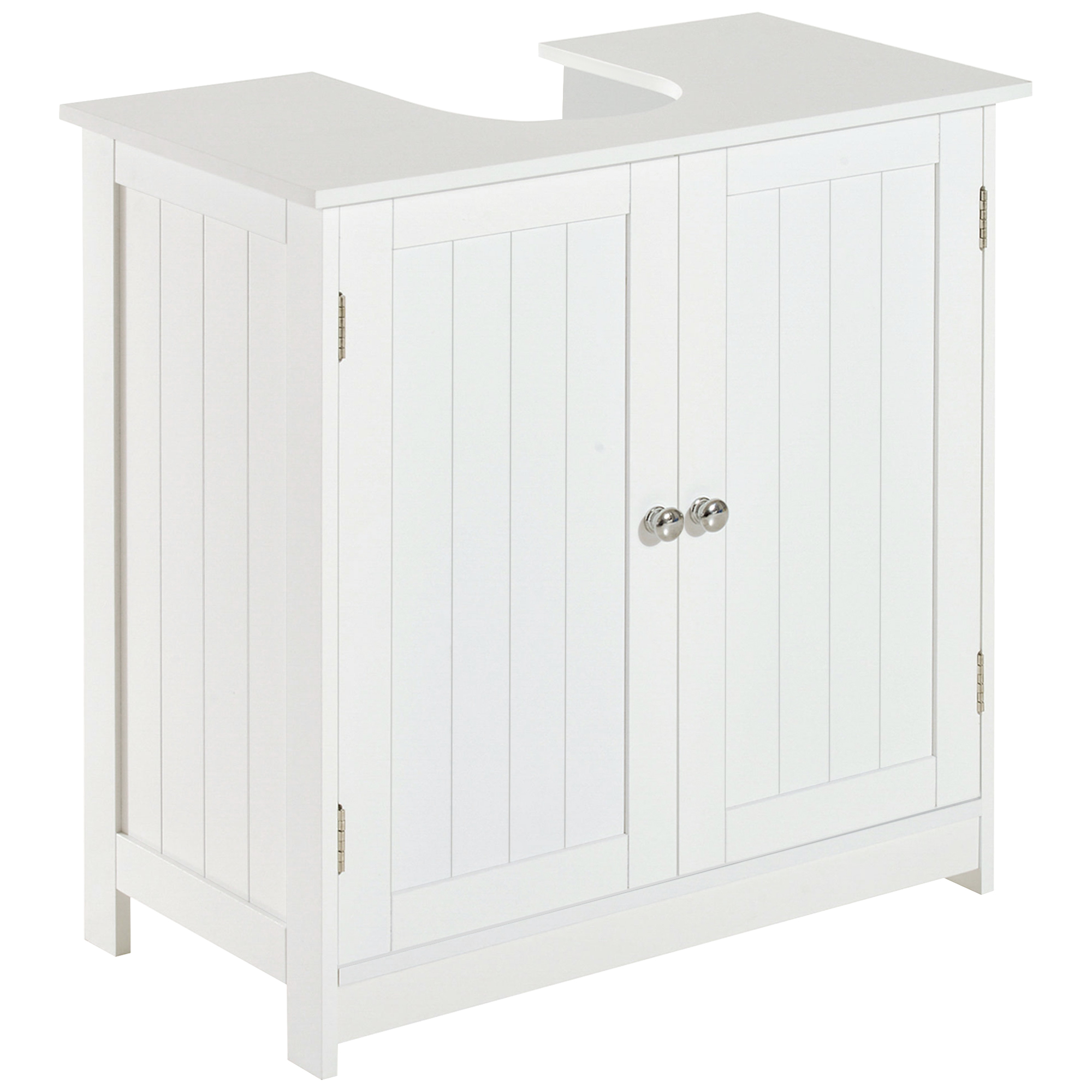 HOMCOM Dulap Sub Chiuvetă Baie, Spațiu Depozitare cu 2 Uși, MDF, 60x30x60 cm, Design Modern, Alb | Aosom Romania HOMCOM Dulap Sub Chiuvetă Baie, Spațiu Depozitare cu 2 Uși, MDF, 60x30x60 cm, Design Modern, Alb | Aosom Romania
