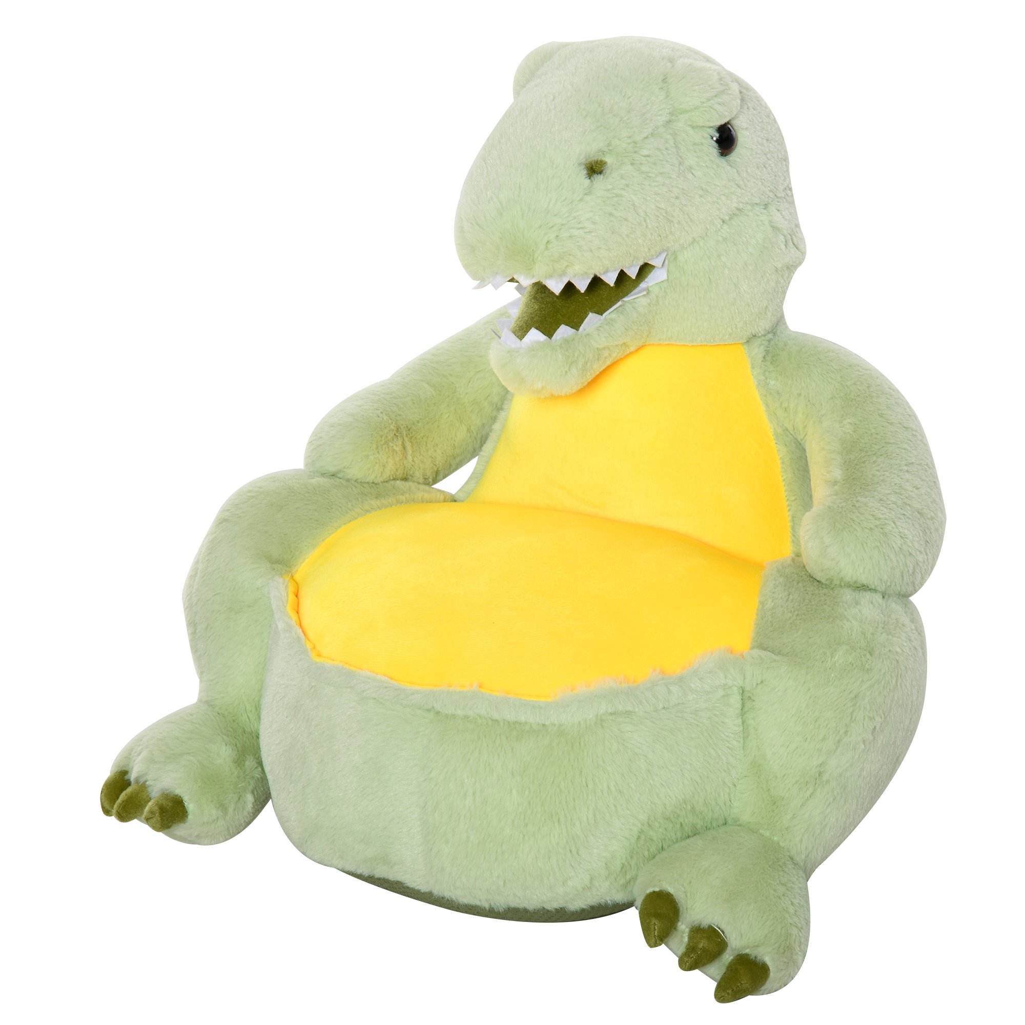 HOMCOM Fotoliu Dinozaur pentru Copii, Scaun Moale din Pluș cu Bază Antiderapantă, pentru Camera de Copii, 60x55x59 cm, Verde | Aosom Romania HOMCOM Fotoliu Dinozaur pentru Copii, Scaun Moale din Pluș cu Bază Antiderapantă, pentru Camera de Copii, 60x55x59 cm, Verde | Aosom Romania