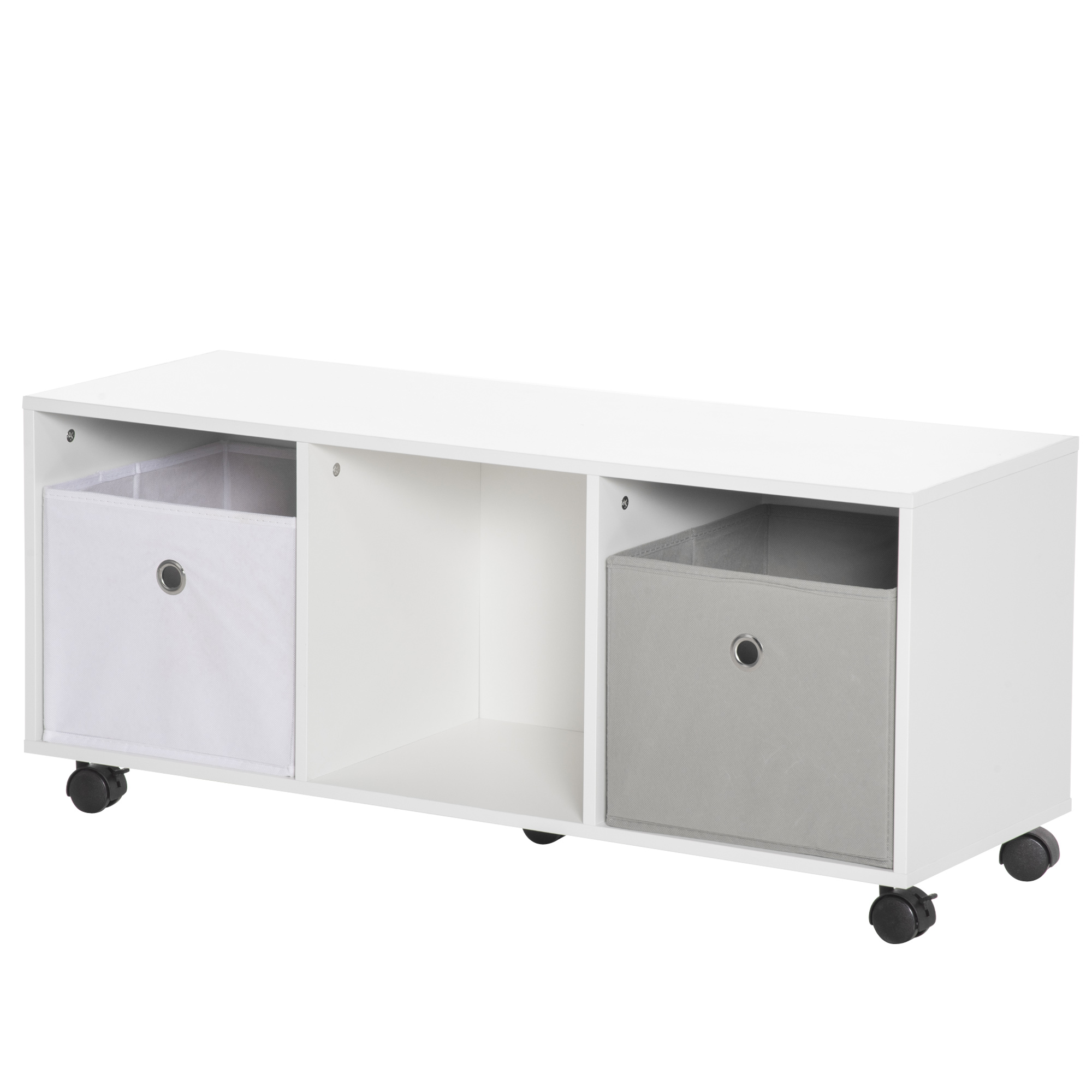 HOMCOM Mobilier pentru Depozitare Jucării, Design Compact, 90x30x37.9cm, Alb | Aosom Romania HOMCOM Mobilier pentru Depozitare Jucării, Design Compact, 90x30x37.9cm, Alb | Aosom Romania