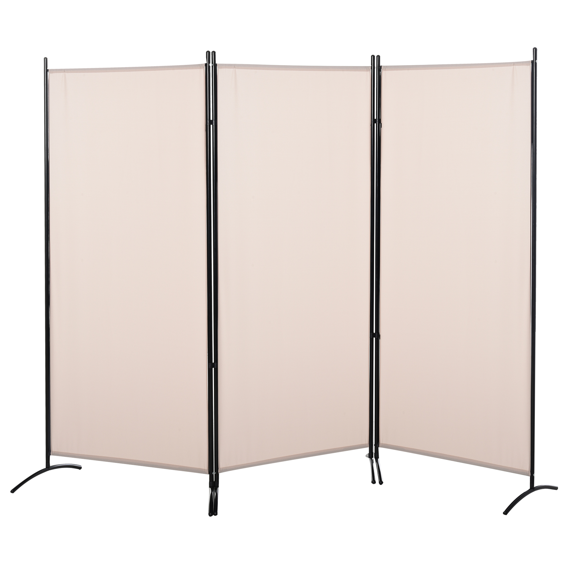 HOMCOM paravan pliabil, 3 bucati, 253x50x182cm, bej | AOSOM RO HOMCOM paravan pliabil, 3 bucati, 253x50x182cm, bej | AOSOM RO