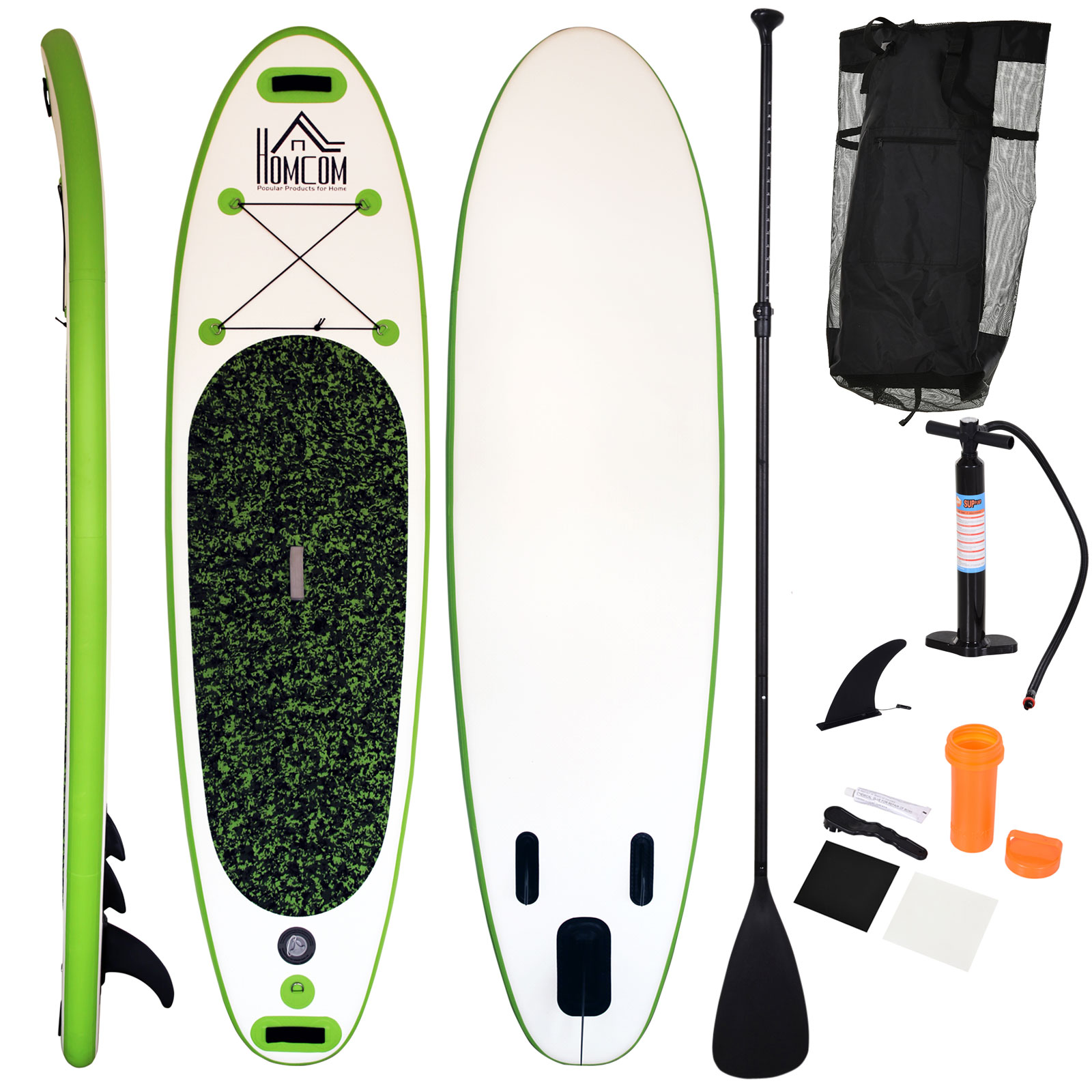 HOMCOM Placa Gonflabila SUP Stand Up Paddle cu Vasla Reglabila, Placa Surf cu Accesorii HOMCOM Placa Gonflabila SUP Stand Up Paddle cu Vasla Reglabila, Placa Surf cu Accesorii