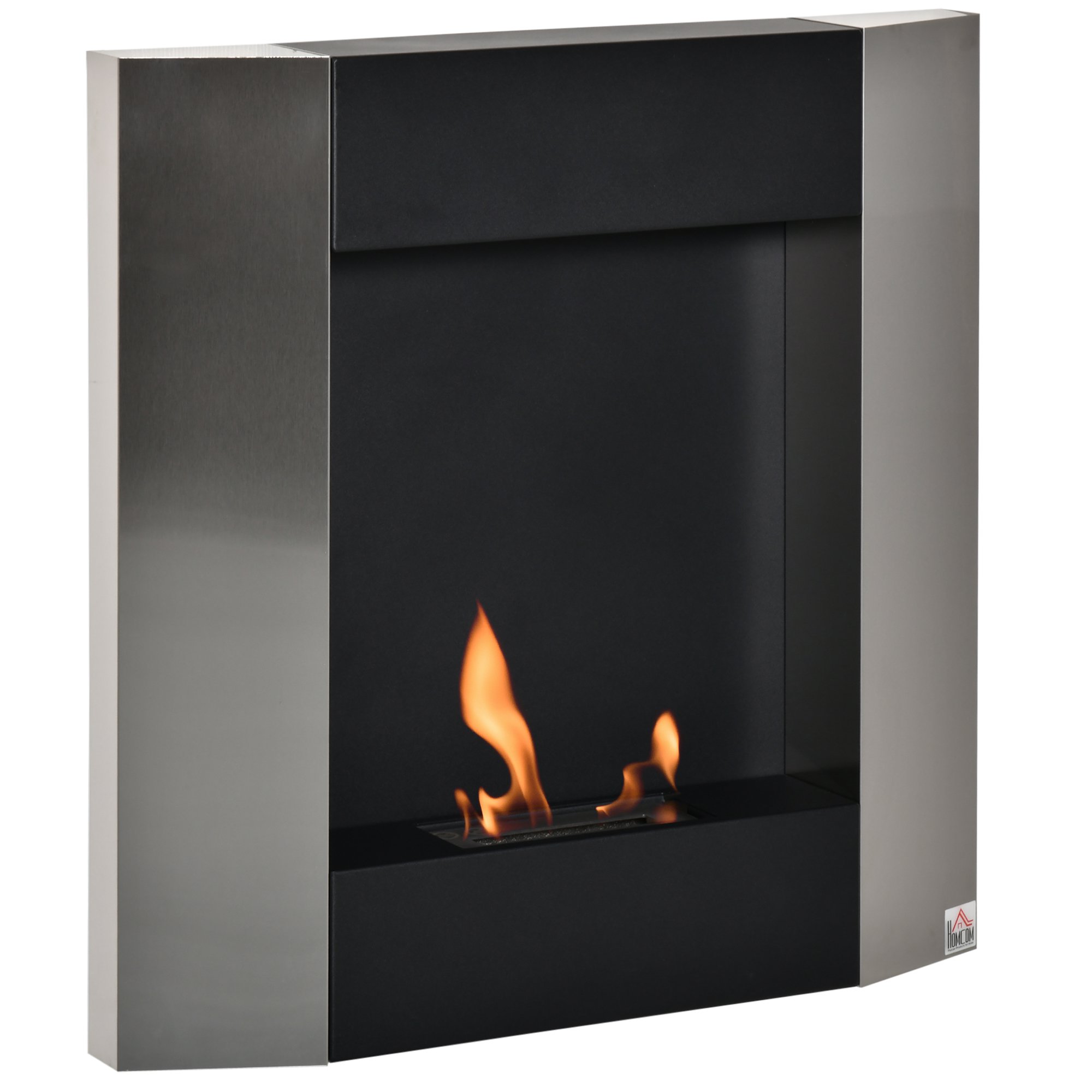 HOMCOM Semineu Bioetanol de Perete cu Rezervor de 0,7 l incalzitor cu Acoperire 20 m², aparat de incalzire din Otel | AOSOM RO HOMCOM Semineu Bioetanol de Perete cu Rezervor de 0,7 l incalzitor cu Acoperire 20 m², aparat de incalzire din Otel | AOSOM RO