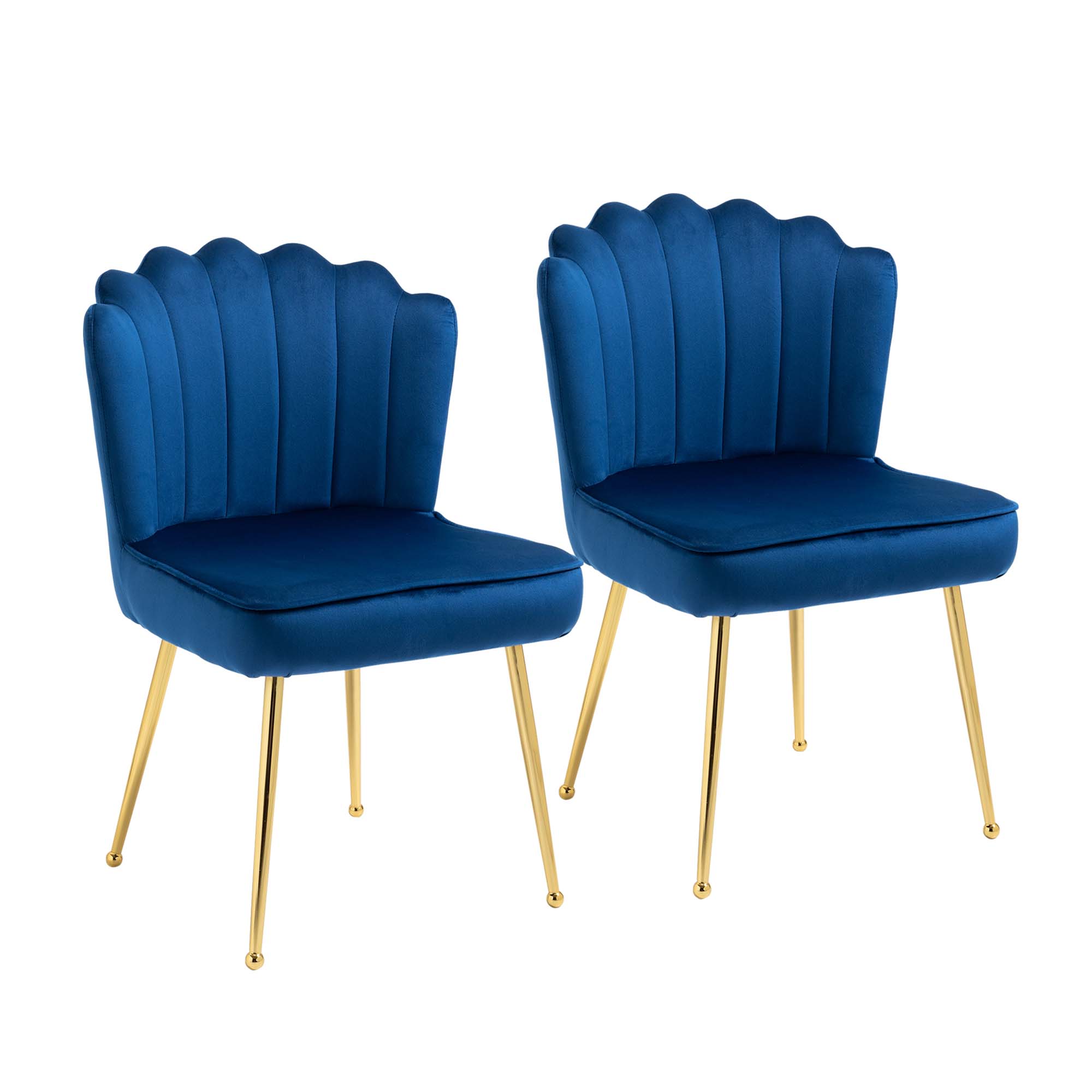 HOMCOM Set 2 Scaune Moderne și Capitonate pentru Salon sau Sufragerie Tapiterie Efect Catifelat 57x58x88cm Albastru | Aosom Romania HOMCOM Set 2 Scaune Moderne și Capitonate pentru Salon sau Sufragerie Tapiterie Efect Catifelat 57x58x88cm Albastru | Aosom Romania