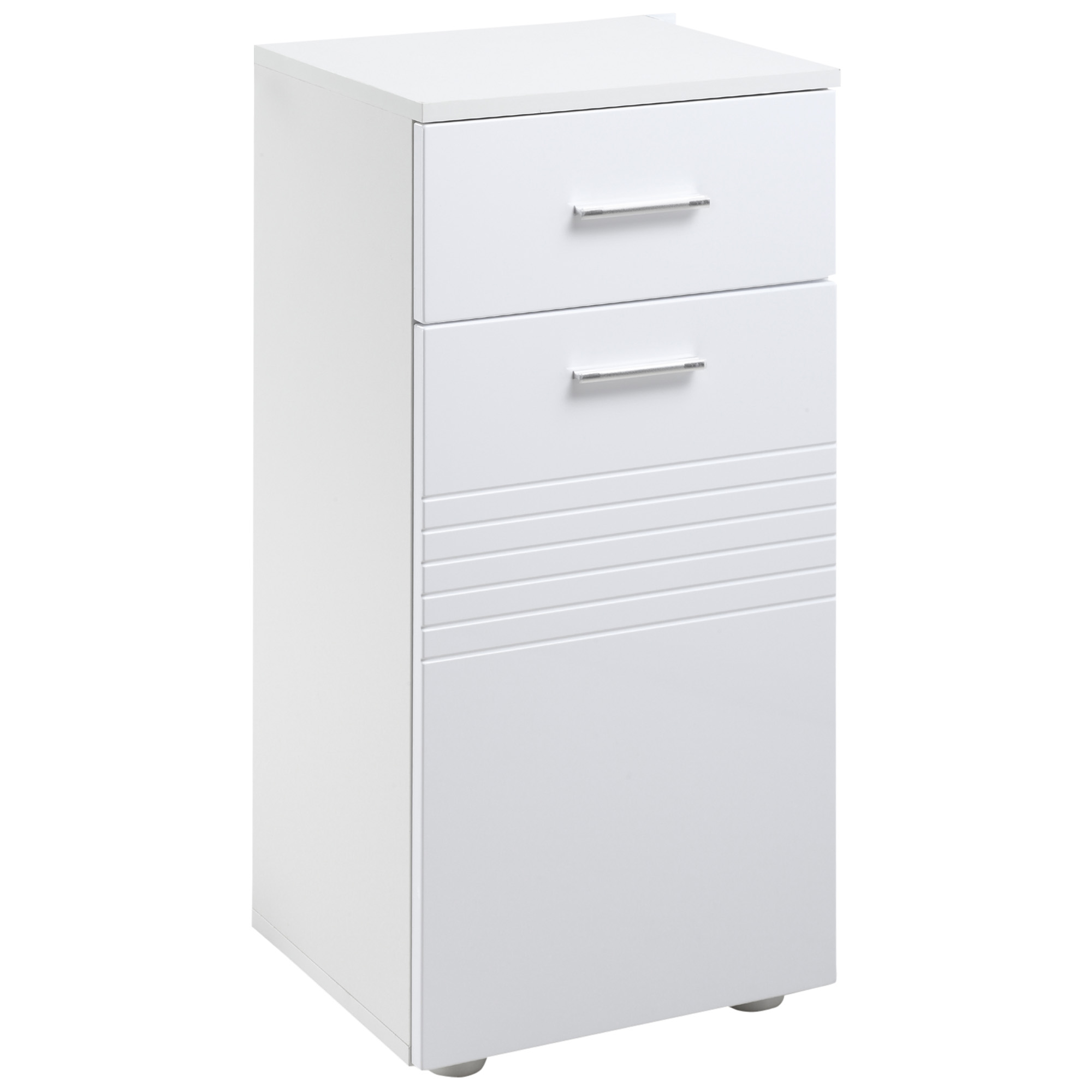 Kleankin Mobilier Baie cu Sertar și Dulap, 1 Ușă, Design Multifuncțional, Lemn, 35x30x77.5 cm, Alb | Aosom Romania Kleankin Mobilier Baie cu Sertar și Dulap, 1 Ușă, Design Multifuncțional, Lemn, 35x30x77.5 cm, Alb | Aosom Romania