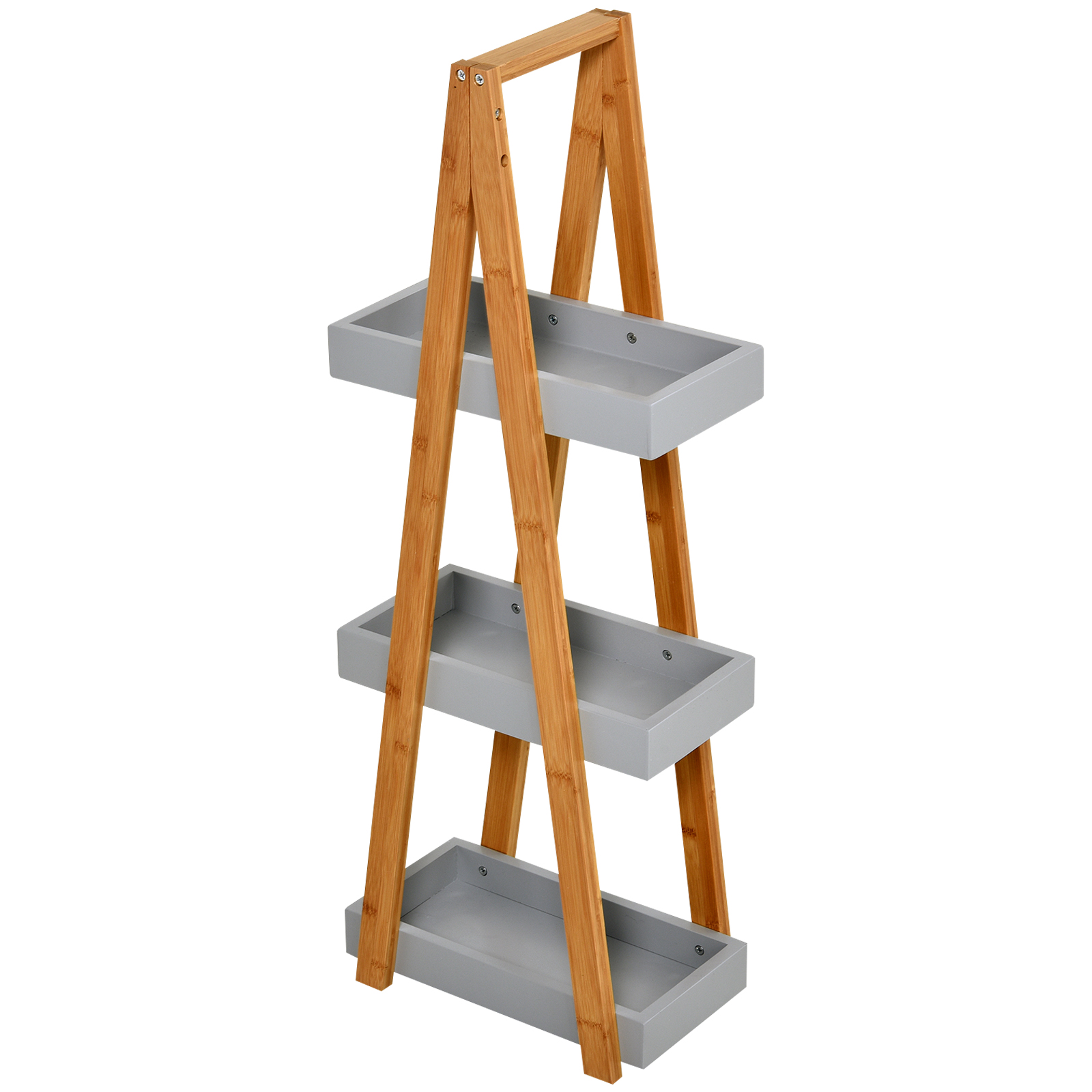 kleankin Raft Baie din MDF și Bambus, Soluție Depozitare Elegantă, 30x18x81 cm, Gri | Aosom Romania kleankin Raft Baie din MDF și Bambus, Soluție Depozitare Elegantă, 30x18x81 cm, Gri | Aosom Romania