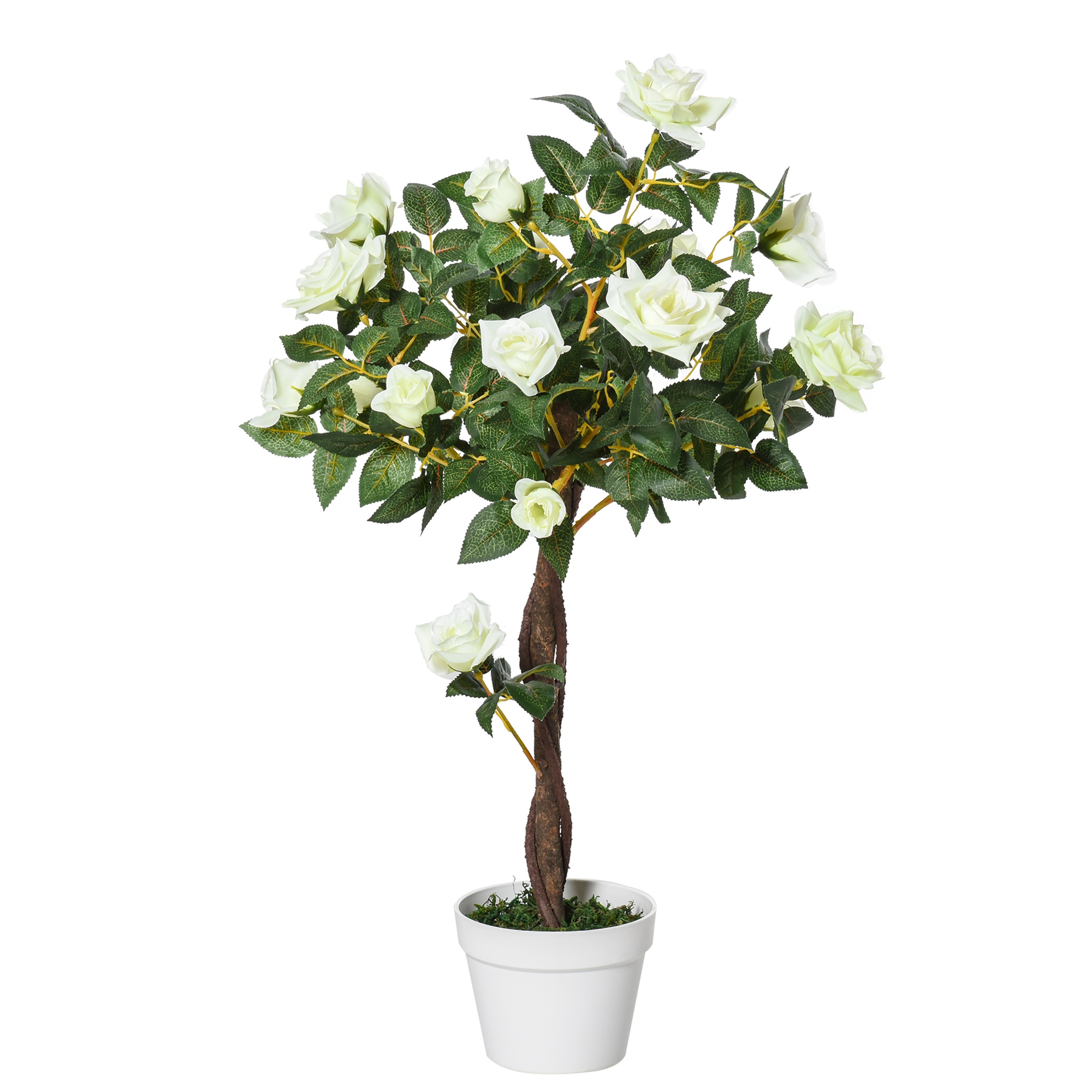 Outsunny Arbore Artificial Camelia cu 21 Flori Decorative, Înălțime 90 cm, Ideal pentru Interior și Exterior | Aosom Romania Outsunny Arbore Artificial Camelia cu 21 Flori Decorative, Înălțime 90 cm, Ideal pentru Interior și Exterior | Aosom Romania