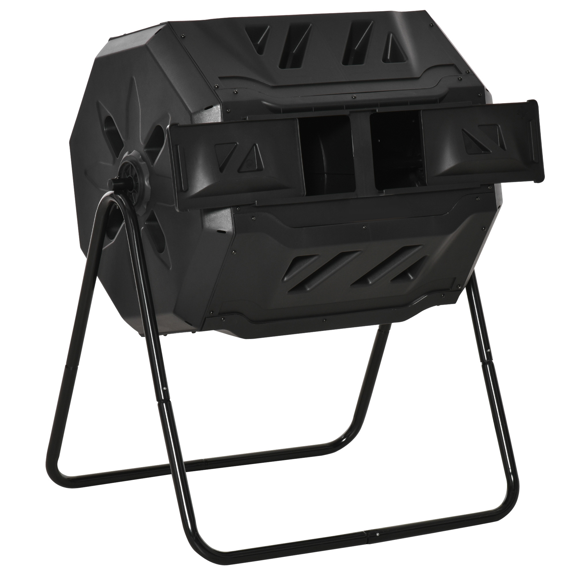 Outsunny Compostor Casnic Rotativ pentru Grădină și Balcon, 71x64x92cm, Ușor de Utilizat | Aosom Romania Outsunny Compostor Casnic Rotativ pentru Grădină și Balcon, 71x64x92cm, Ușor de Utilizat | Aosom Romania