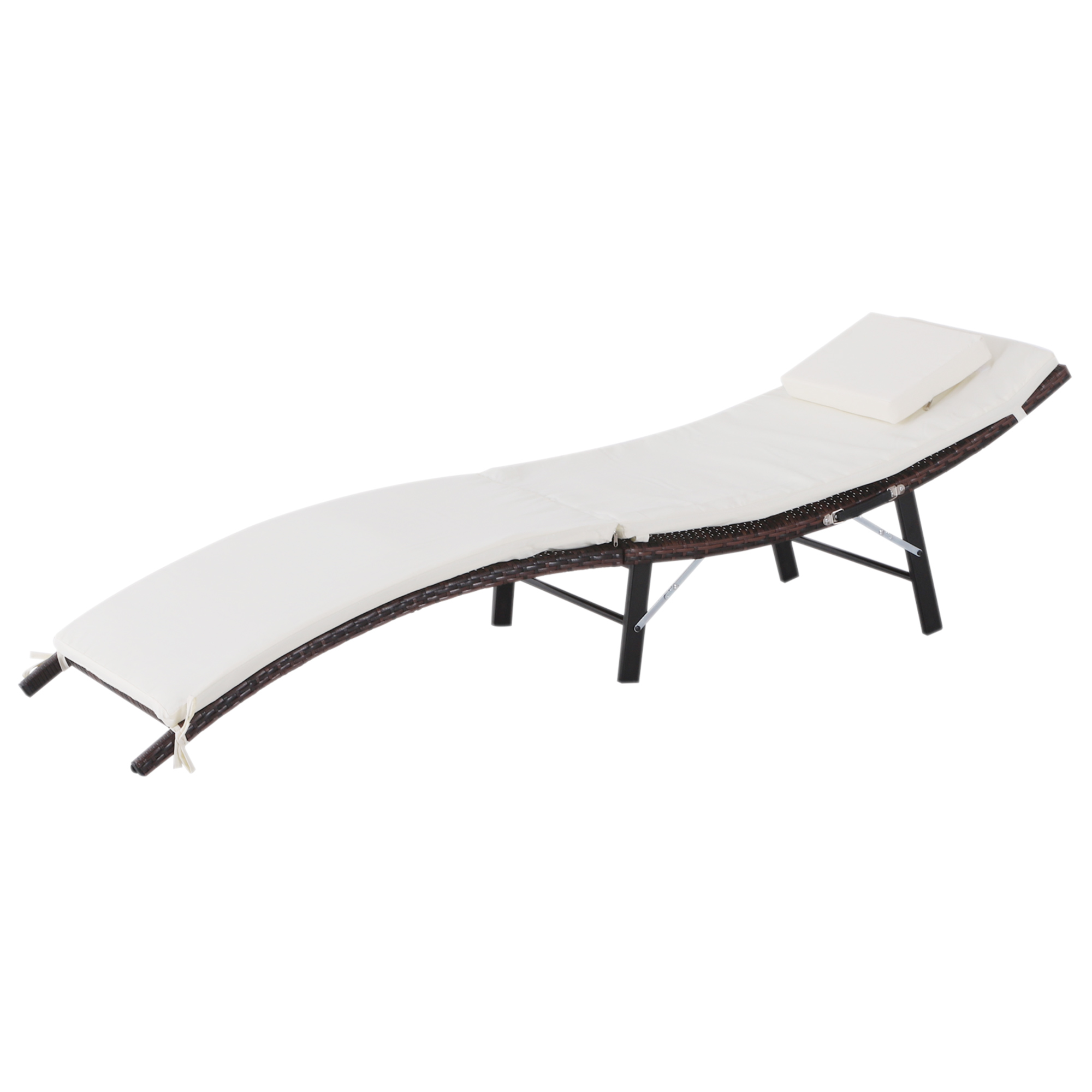 Outsunny Șezlong de Grădină din Ratan Alb cu Saltea Detașabilă Confortabilă pentru Relaxare în Aer Liber 196x61x53 cm | Aosom Romania Outsunny Șezlong de Grădină din Ratan Alb cu Saltea Detașabilă Confortabilă pentru Relaxare în Aer Liber 196x61x53 cm | Aosom Romania
