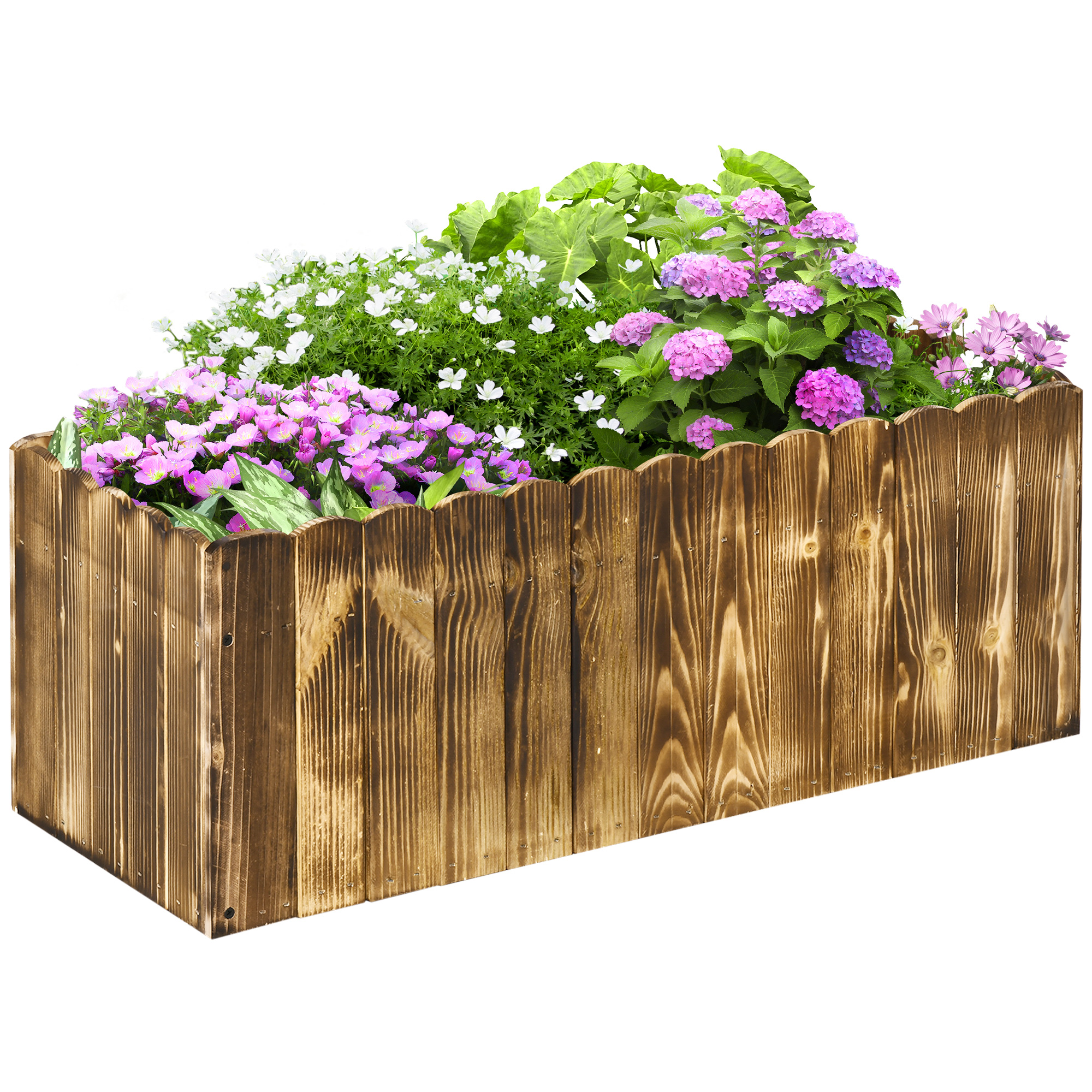 Outsunny Ghiveci Rectangular pentru Plante din Lemn de Brad 80x33x30cm | Aosom Romania Outsunny Ghiveci Rectangular pentru Plante din Lemn de Brad 80x33x30cm | Aosom Romania