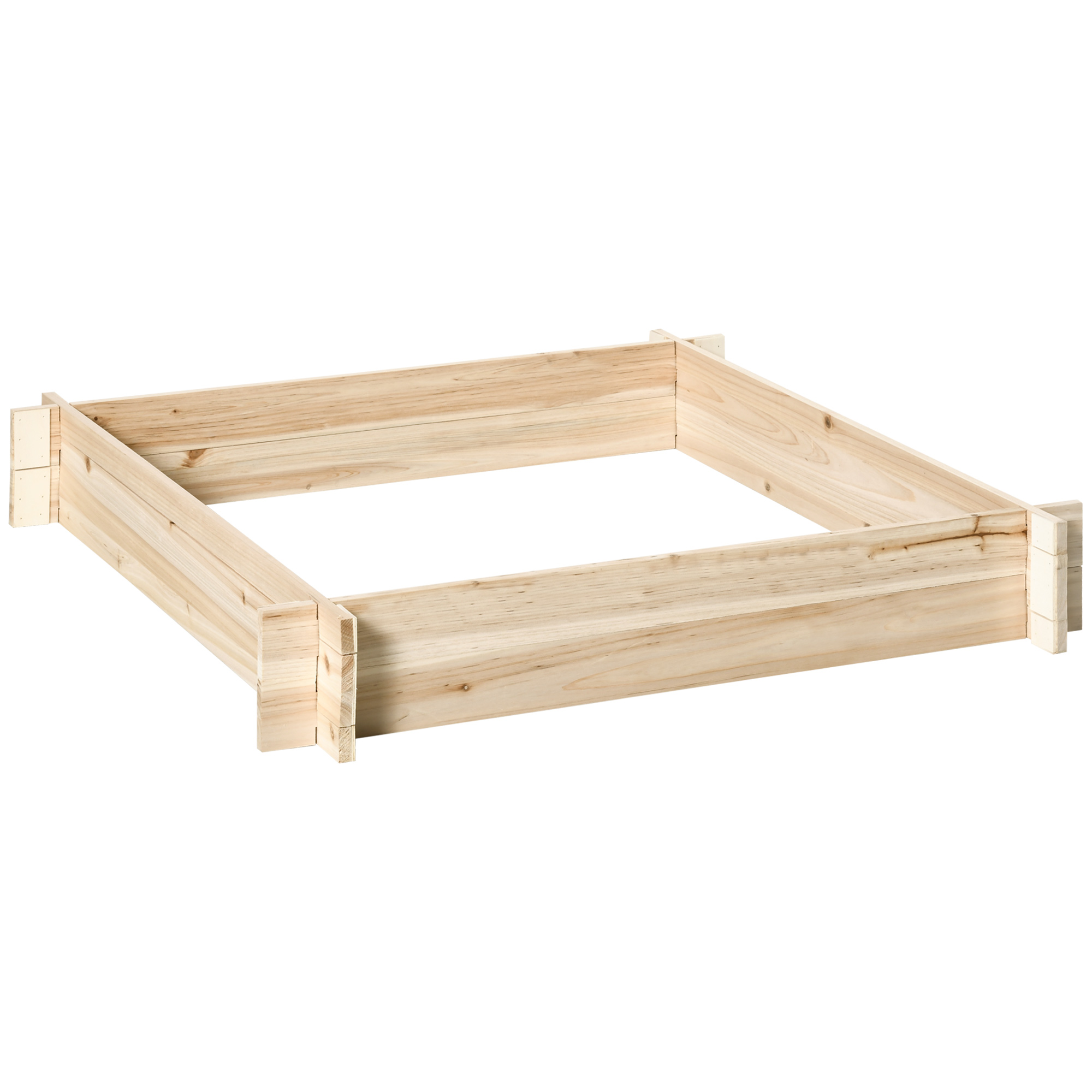 Outsunny Jardinieră din Lemn de Brad, Montare Ușoară fără Suruburi, 100x100x16 cm, Perfectă pentru Orice Grădină | Aosom Romania Outsunny Jardinieră din Lemn de Brad, Montare Ușoară fără Suruburi, 100x100x16 cm, Perfectă pentru Orice Grădină | Aosom Romania