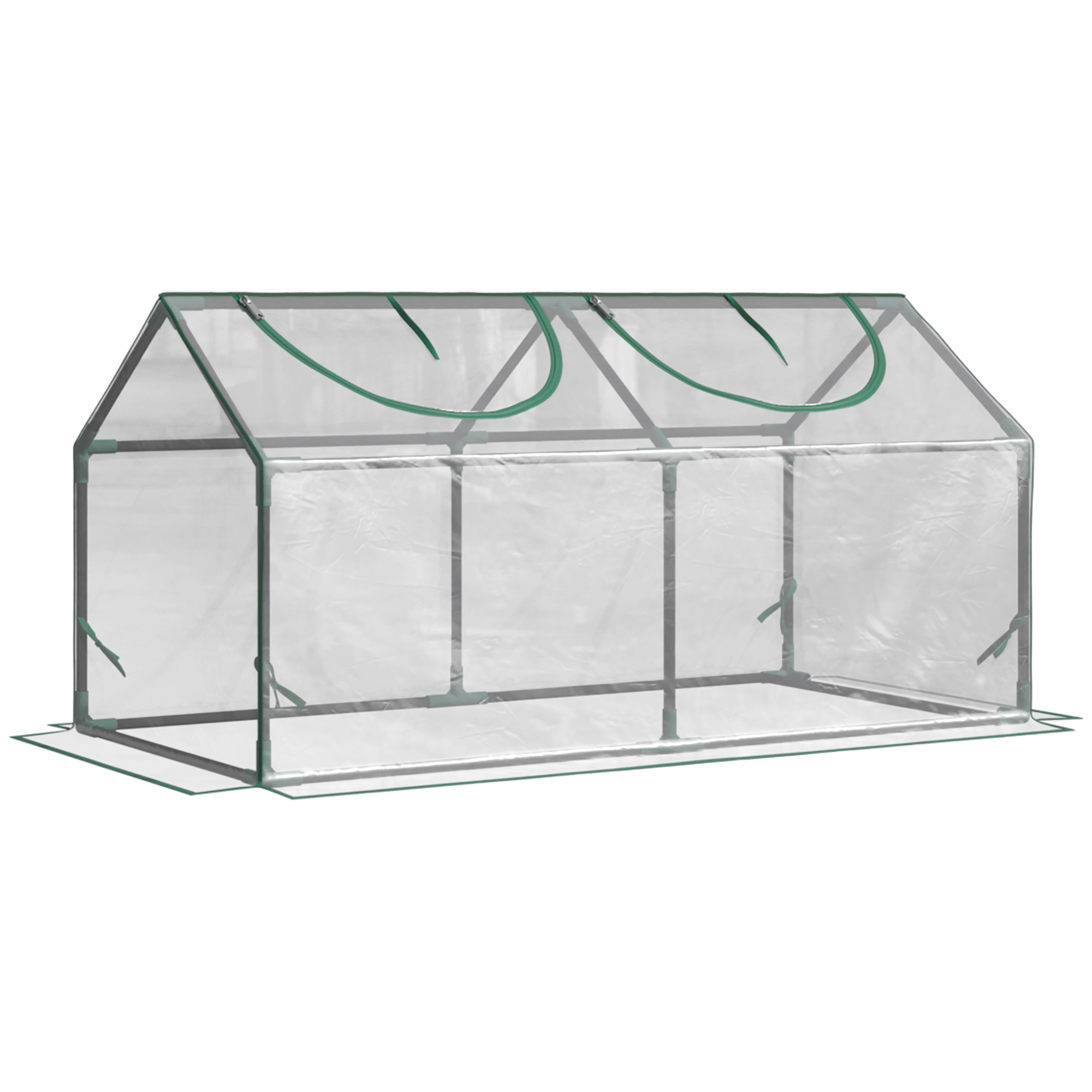 Outsunny Mini Sera de Gradina sera pentru plante cu 2 Ferestre Rulou si Copertina PVC Anti-UV, Transparenta | AOSOM RO Outsunny Mini Sera de Gradina sera pentru plante cu 2 Ferestre Rulou si Copertina PVC Anti-UV, Transparenta | AOSOM RO