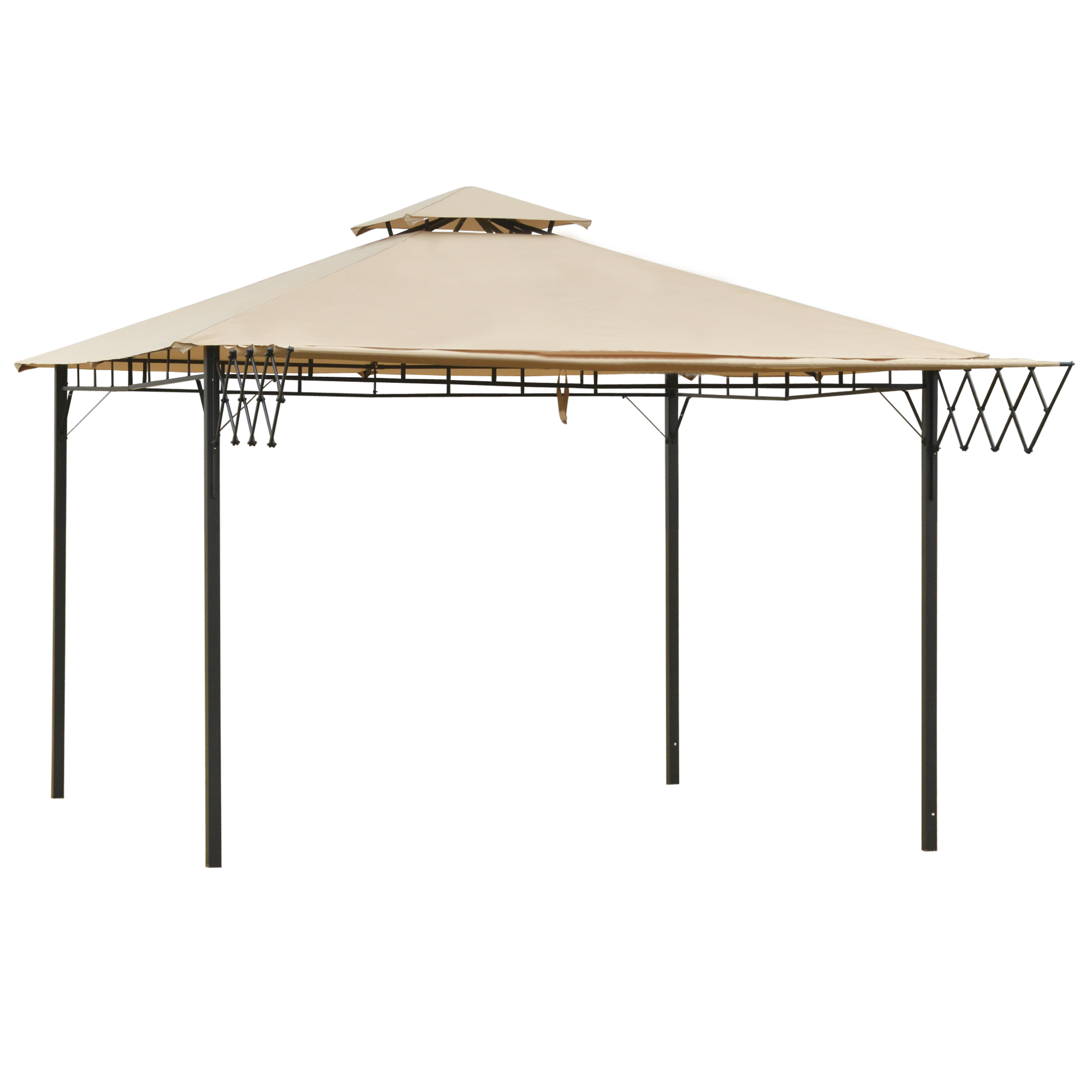 Outsunny Pavilion de Grădină cu Acoperiș Dublu, Structură Rezistentă, Bej | Aosom Romania Outsunny Pavilion de Grădină cu Acoperiș Dublu, Structură Rezistentă, Bej | Aosom Romania