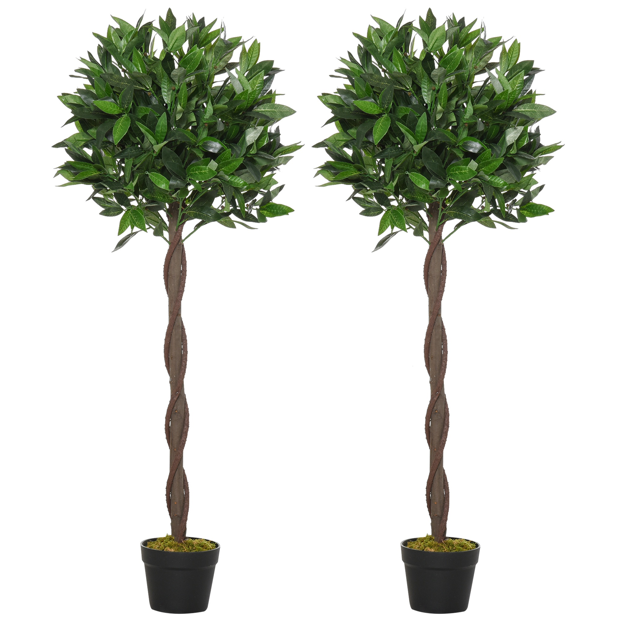 Outsunny set 2 plante artificiale,Ф16x120 cm fiecare, verzi | Aosom Ro Outsunny set 2 plante artificiale,Ф16x120 cm fiecare, verzi | Aosom Ro