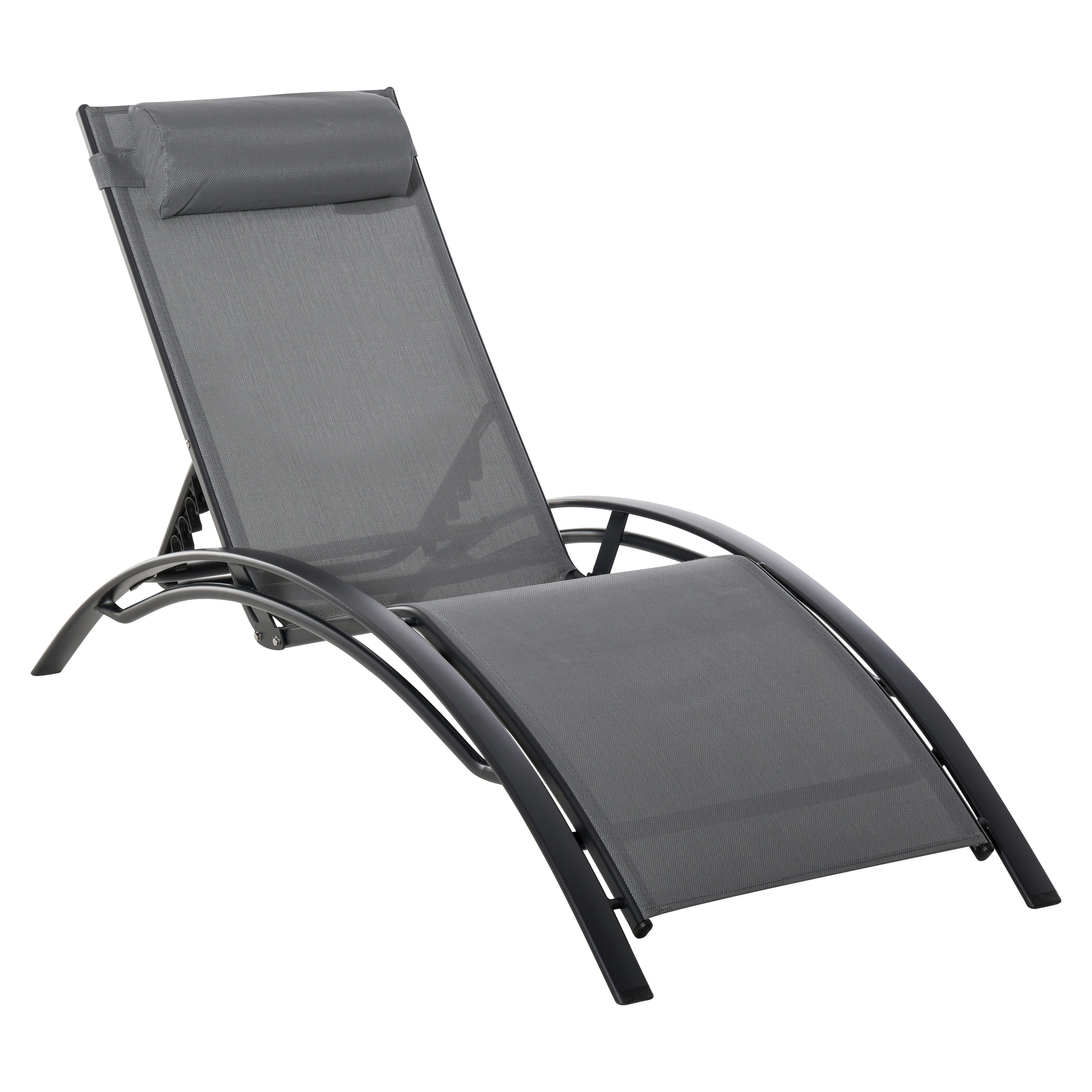 Outsunny Sezlong de Gradina 5 Inclinari din Aluminiu cu Perna Detasabila| Aosom Ro Outsunny Sezlong de Gradina 5 Inclinari din Aluminiu cu Perna Detasabila| Aosom Ro