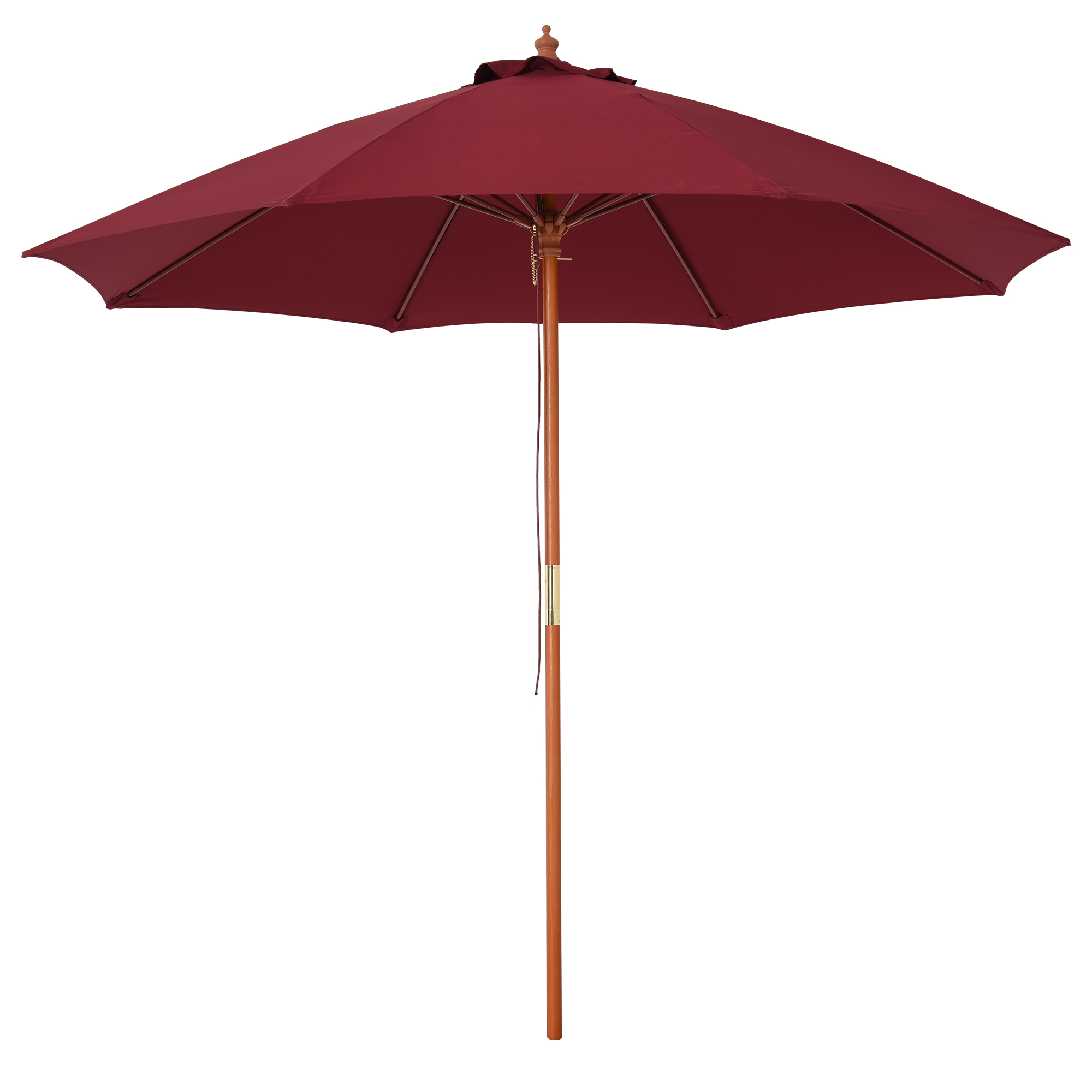 Outsunny Umbrelă de Soare pentru Grădină, din Lemn cu Acoperiș Antivânt, Roșie, Ø 3,8 x 253 cm | Aosom Romania Outsunny Umbrelă de Soare pentru Grădină, din Lemn cu Acoperiș Antivânt, Roșie, Ø 3,8 x 253 cm | Aosom Romania