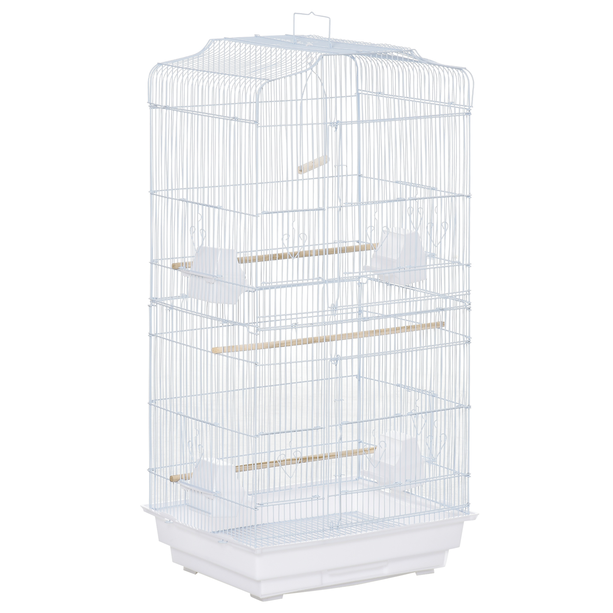 PawHut Cusca Albă pentru Păsări, Spațioasă, cu Accesorii Incluse, 46.5x35.5x92cm | Aosom Romania PawHut Cusca Albă pentru Păsări, Spațioasă, cu Accesorii Incluse, 46.5x35.5x92cm | Aosom Romania