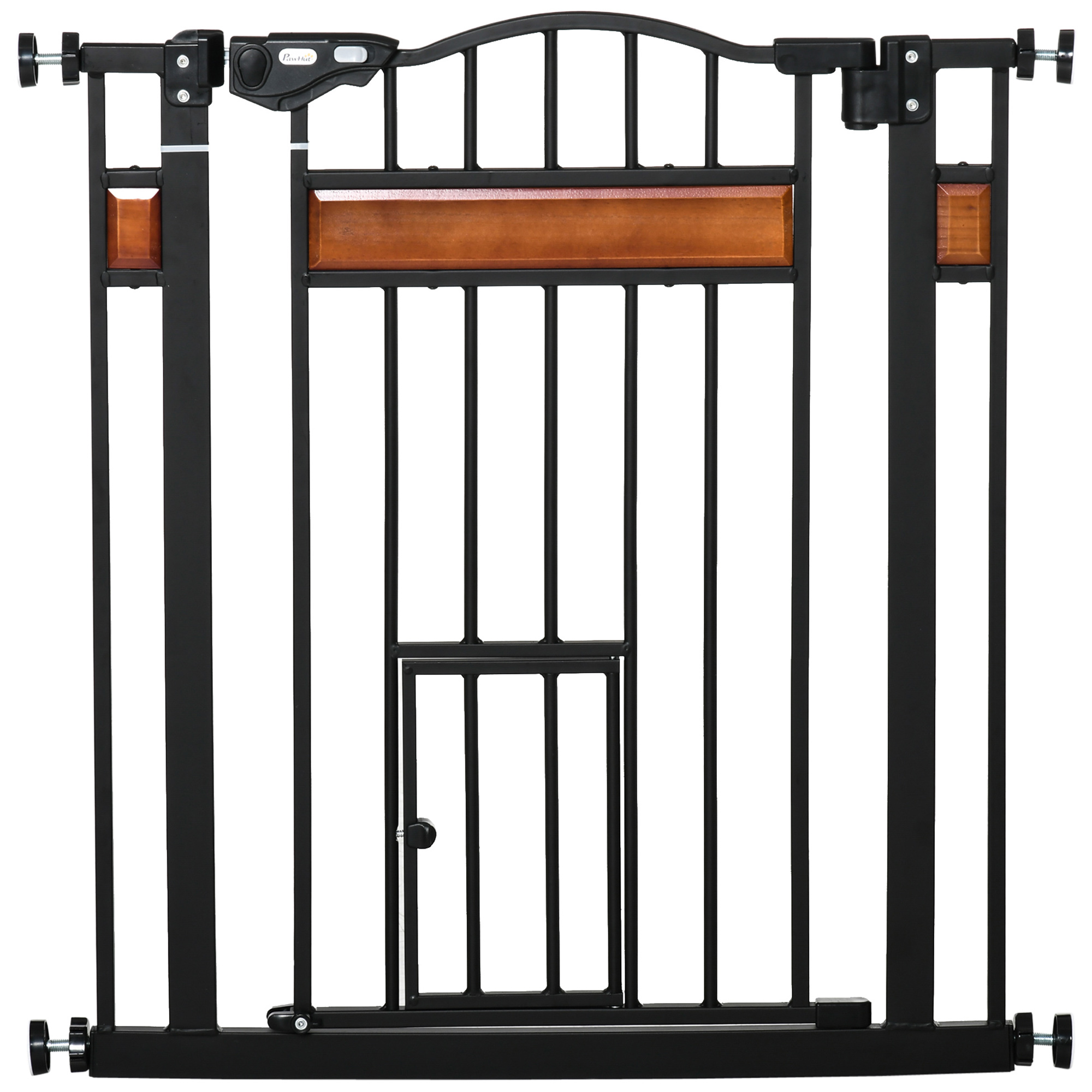 PawHut Portiță Extensibilă pentru Câini 74-80 cm Închidere Automată Negru Siguranță și Confort | Aosom Romania PawHut Portiță Extensibilă pentru Câini 74-80 cm Închidere Automată Negru Siguranță și Confort | Aosom Romania
