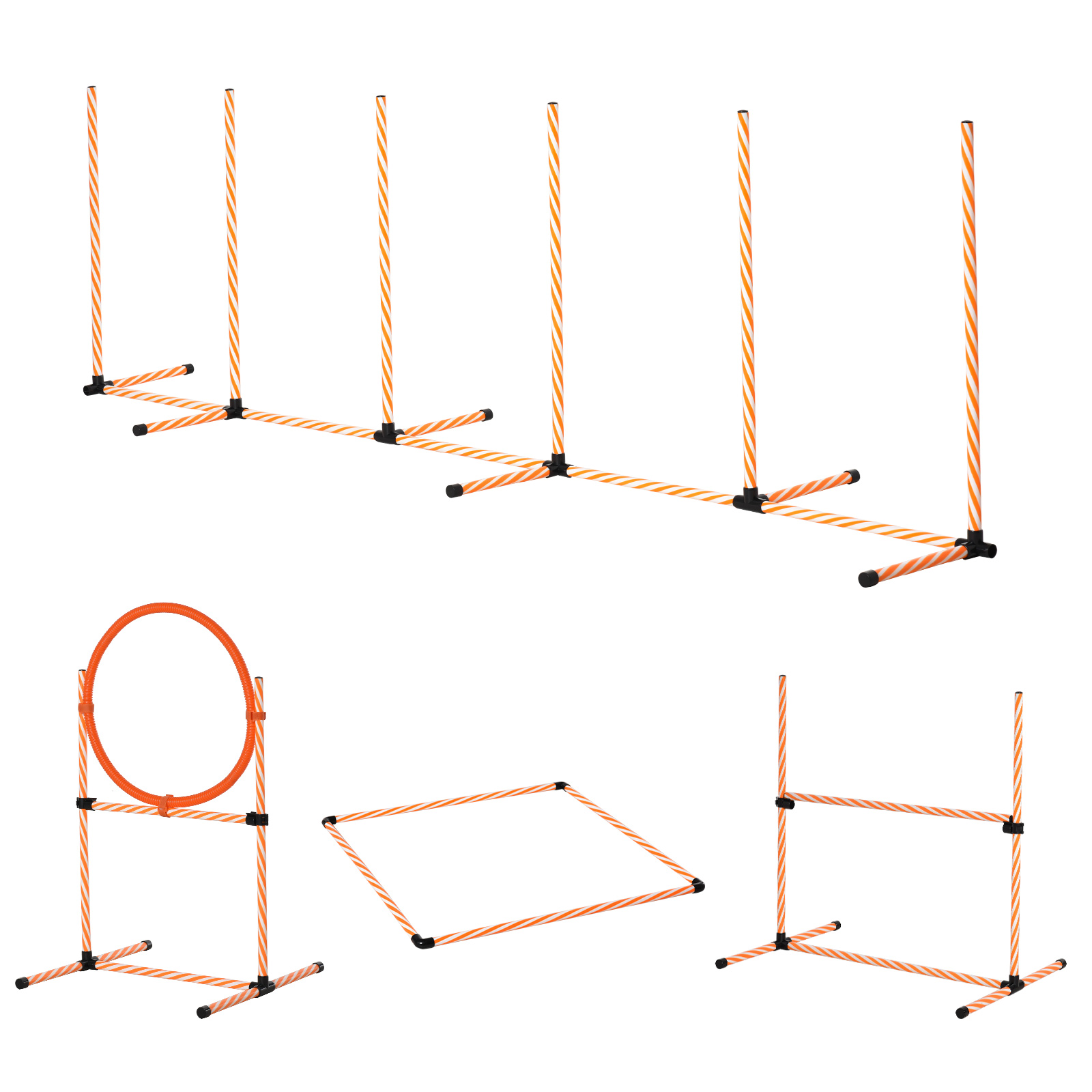 PawHut Set de Antrenament pentru Câini Nivel Începători, Echipament Dresaj din ABS/PE/PVC, Portocaliu, Ușor de Asamblat | Aosom Romania PawHut Set de Antrenament pentru Câini Nivel Începători, Echipament Dresaj din ABS/PE/PVC, Portocaliu, Ușor de Asamblat | Aosom Romania