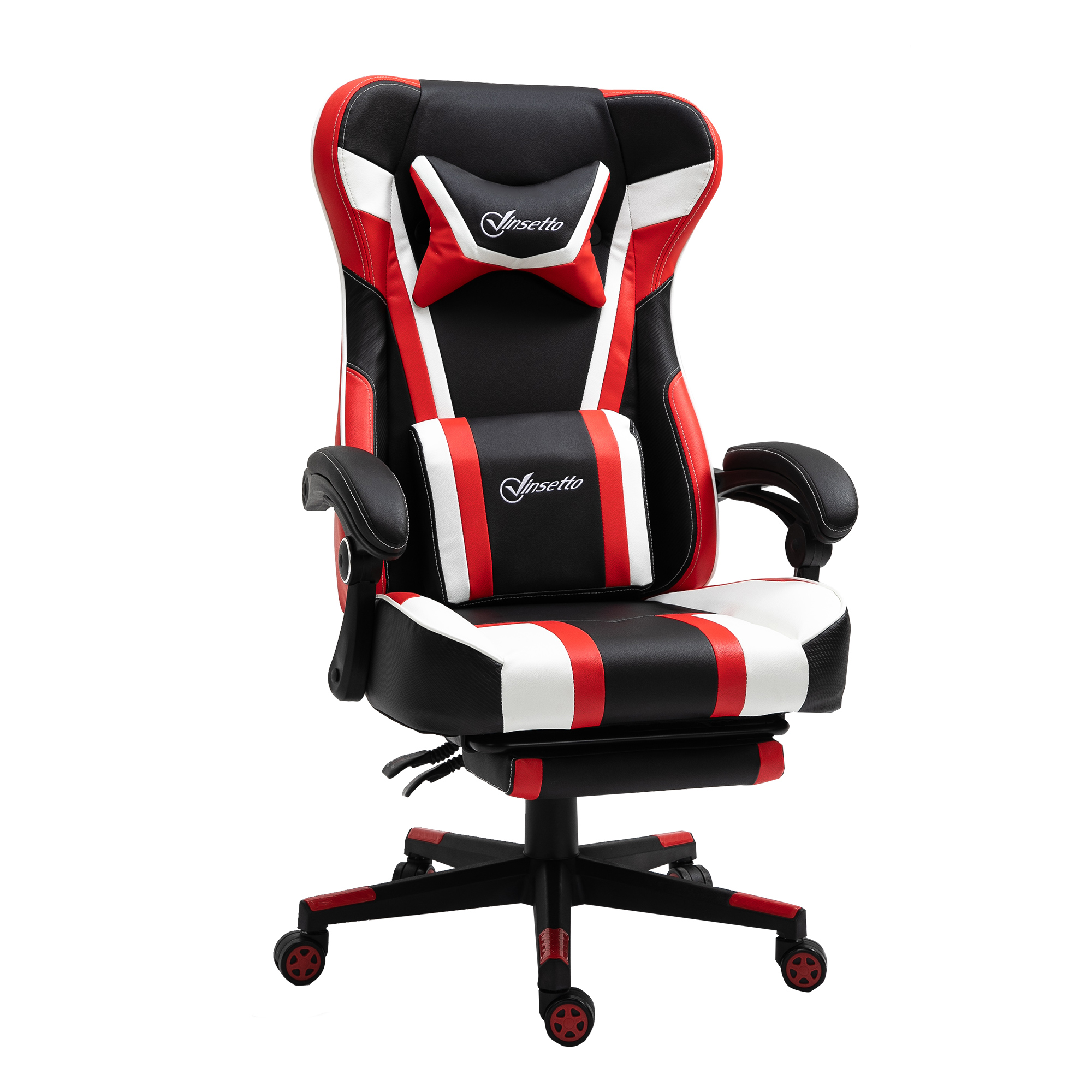Vinsetto Fotoliu Gaming din Piele Ecologică Înălțime Ajustabilă Rabatabil 69x63x122-132cm | Aosom Romania Vinsetto Fotoliu Gaming din Piele Ecologică Înălțime Ajustabilă Rabatabil 69x63x122-132cm | Aosom Romania