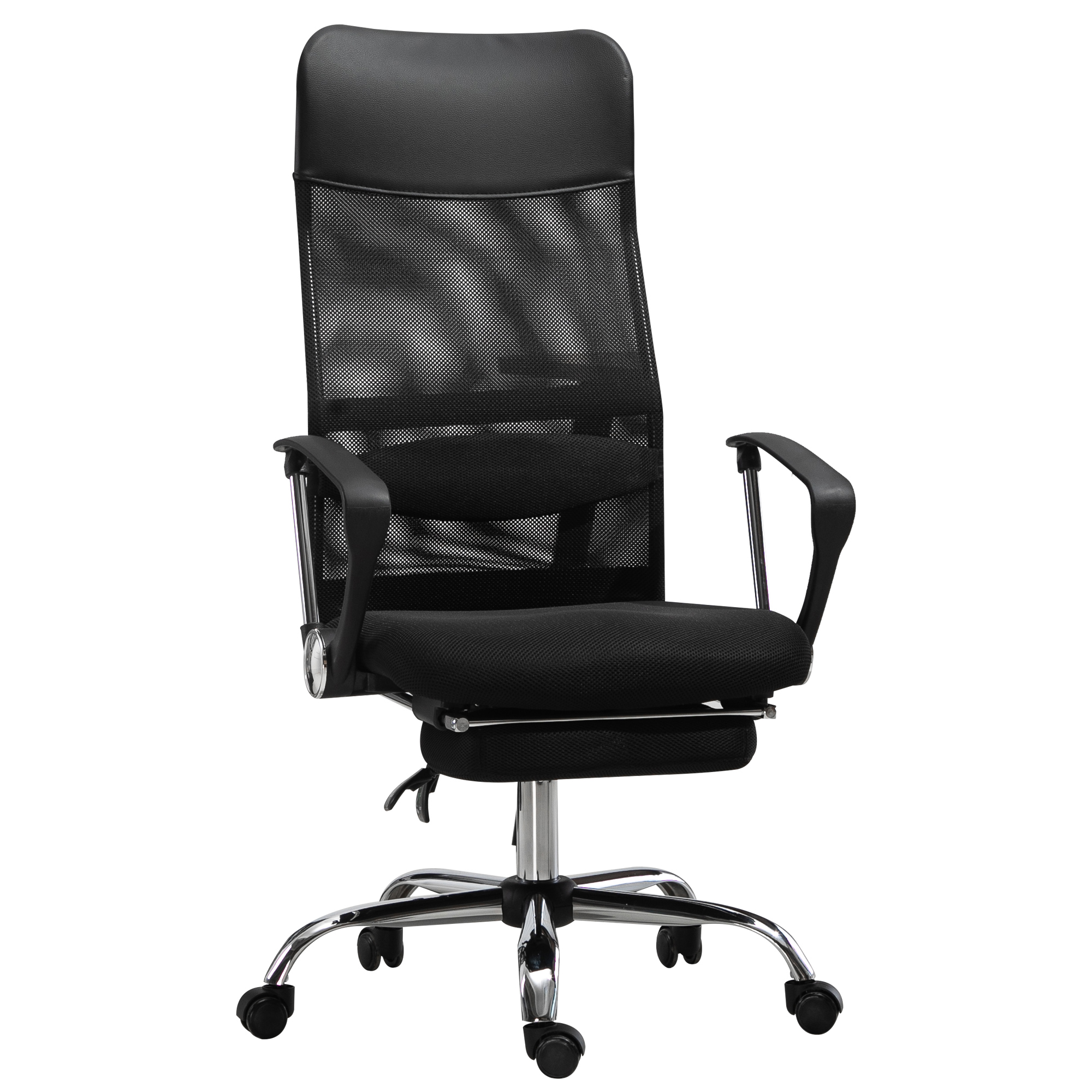 Vinsetto Scaun de Birou Ergonomic cu Inserție de Plasă, Suport Lombard Ajustabil, Negru | Aosom Romania Vinsetto Scaun de Birou Ergonomic cu Inserție de Plasă, Suport Lombard Ajustabil, Negru | Aosom Romania
