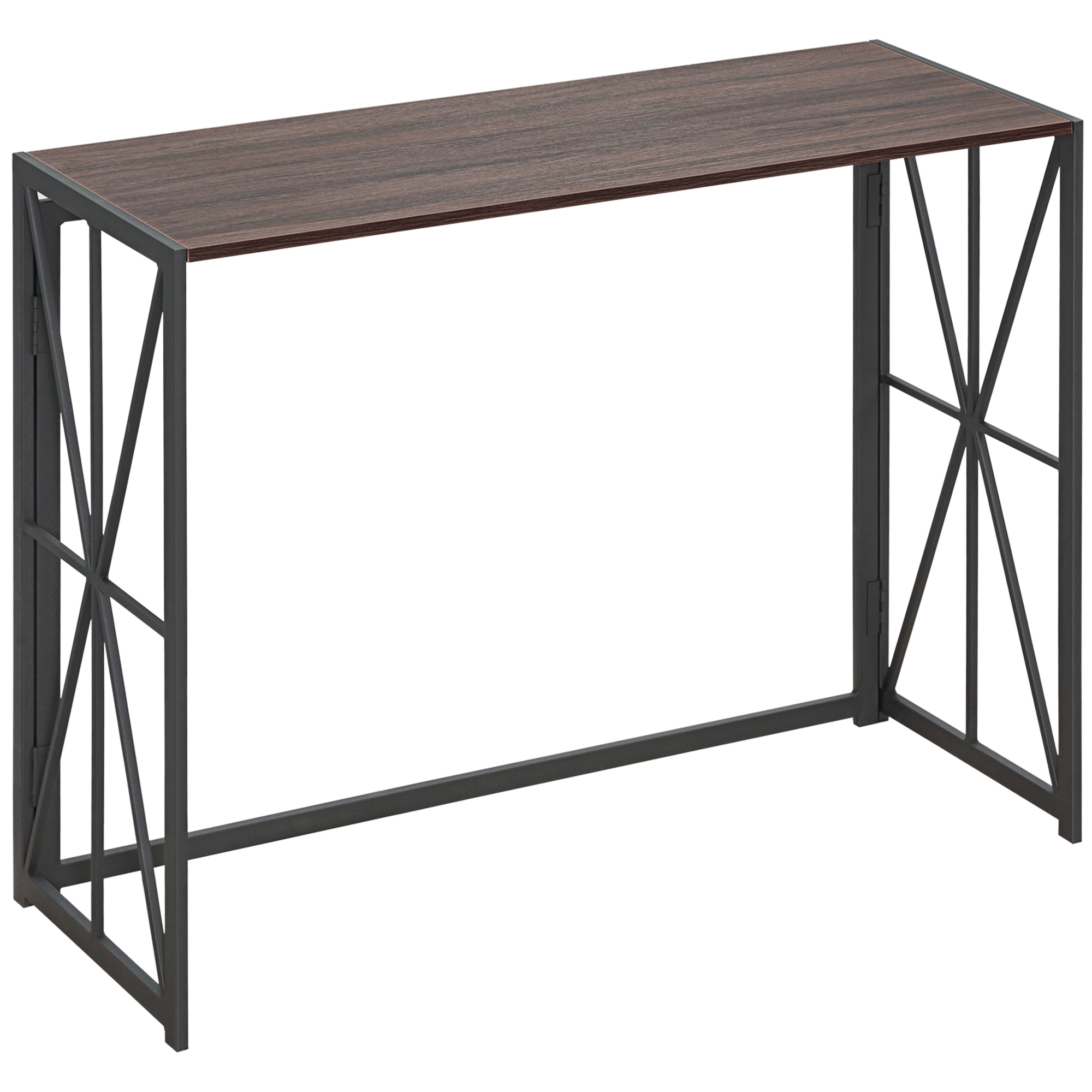 Consolă Modernă HOMCOM cu Cadru Metalic, Design Elegant, Maro, Ideală pentru Sufragerie, Intrare | Aosom Romania Consolă Modernă HOMCOM cu Cadru Metalic, Design Elegant, Maro, Ideală pentru Sufragerie, Intrare | Aosom Romania