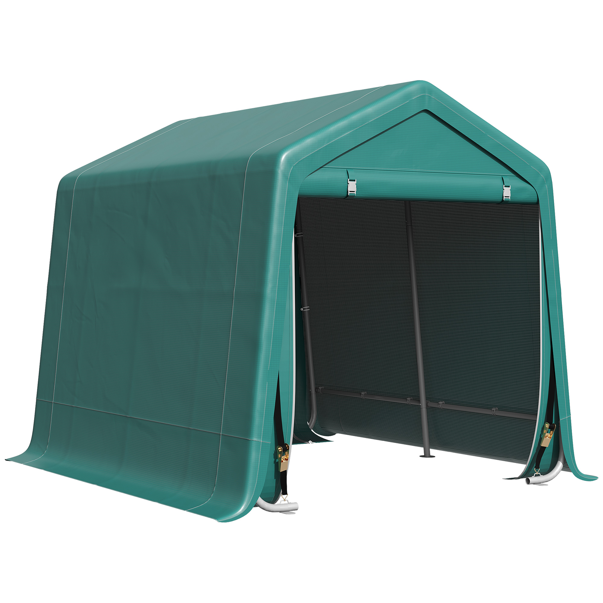 Copertina pentru masini Outsunny pentru Exterior 2,4x2m, Tesatura PE, Verde | AOSOM RO Copertina pentru masini Outsunny pentru Exterior 2,4x2m, Tesatura PE, Verde | AOSOM RO