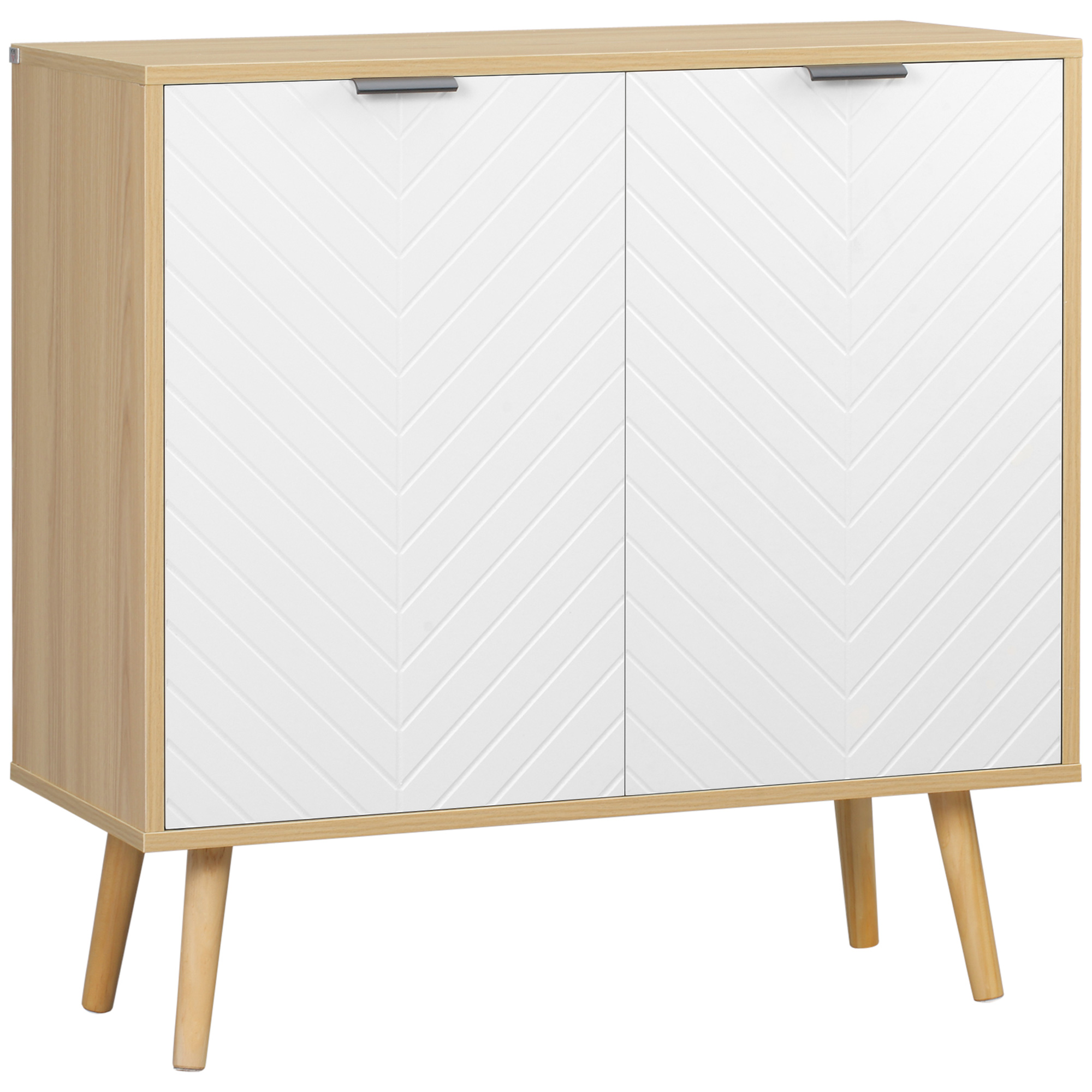 Dulap Modern HOMCOM cu Rafturi Reglabile, Design Anti-Inclinare, Mult Spațiu de Depozitare, PAL, Natural și Alb, 77x35x77,5cm | Aosom Romania Dulap Modern HOMCOM cu Rafturi Reglabile, Design Anti-Inclinare, Mult Spațiu de Depozitare, PAL, Natural și Alb, 77x35x77,5cm | Aosom Romania