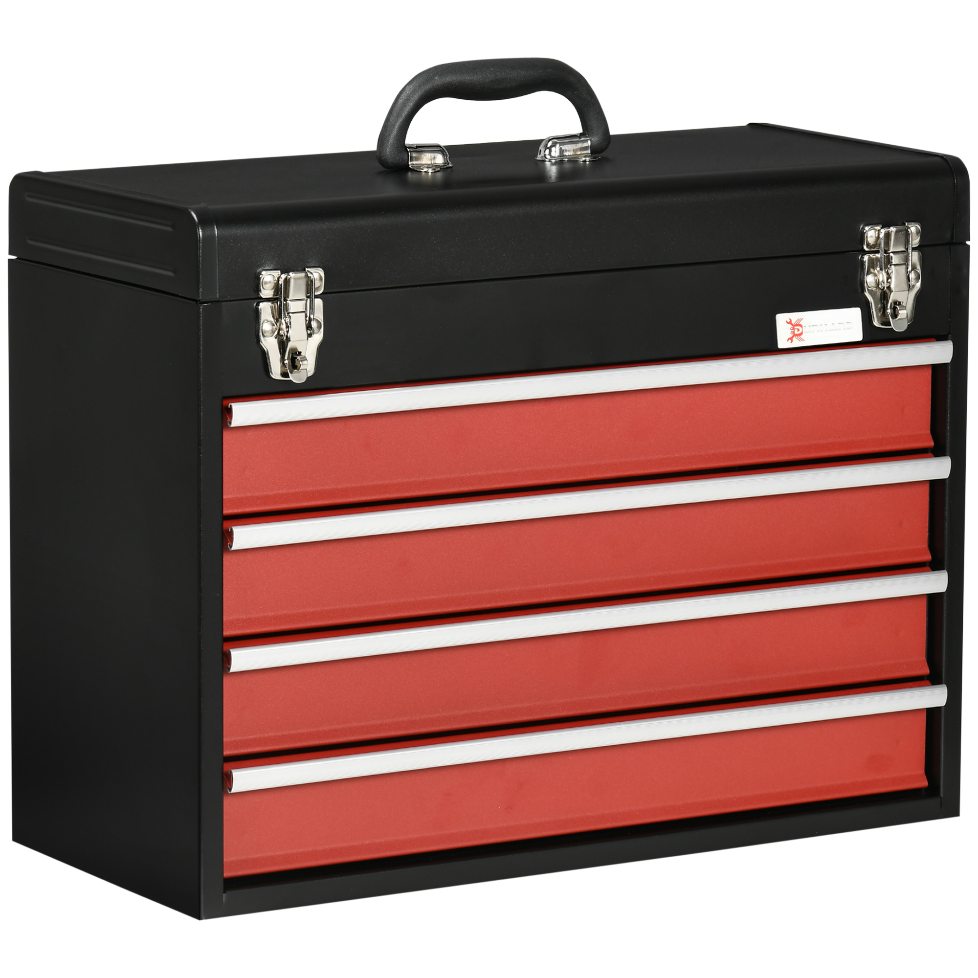 DURHAND Cutie Unelte Portabilă cu 4 Sertare, Organizator Metalic cu Blocare, pentru Atelier | Aosom Romania DURHAND Cutie Unelte Portabilă cu 4 Sertare, Organizator Metalic cu Blocare, pentru Atelier | Aosom Romania