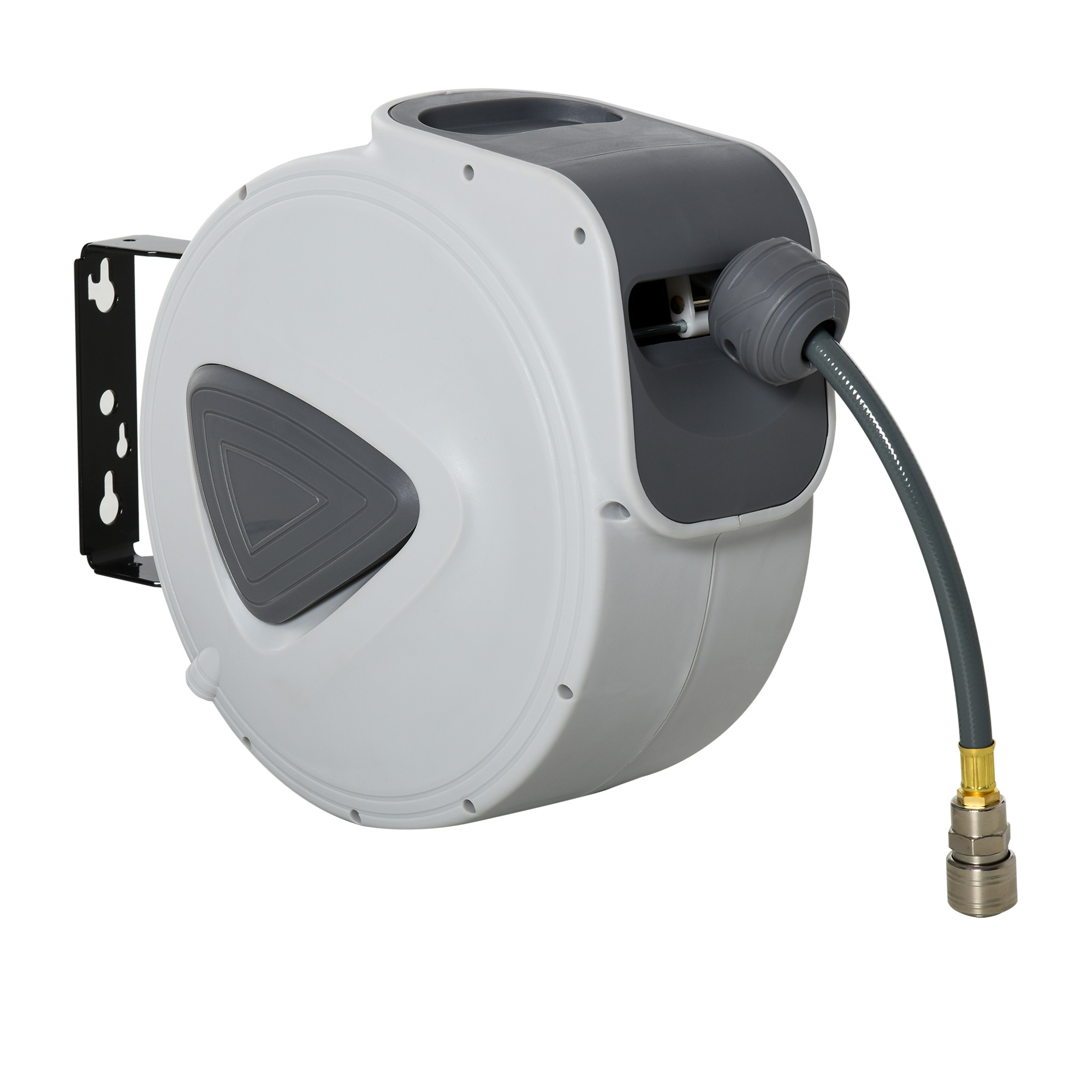 DURHAND Furtun Automat de Perete, Sistem de Irigare cu Conexiune Φ1/4''', Rotire 180º, 20+2m | Aosom Romania DURHAND Furtun Automat de Perete, Sistem de Irigare cu Conexiune Φ1/4''', Rotire 180º, 20+2m | Aosom Romania