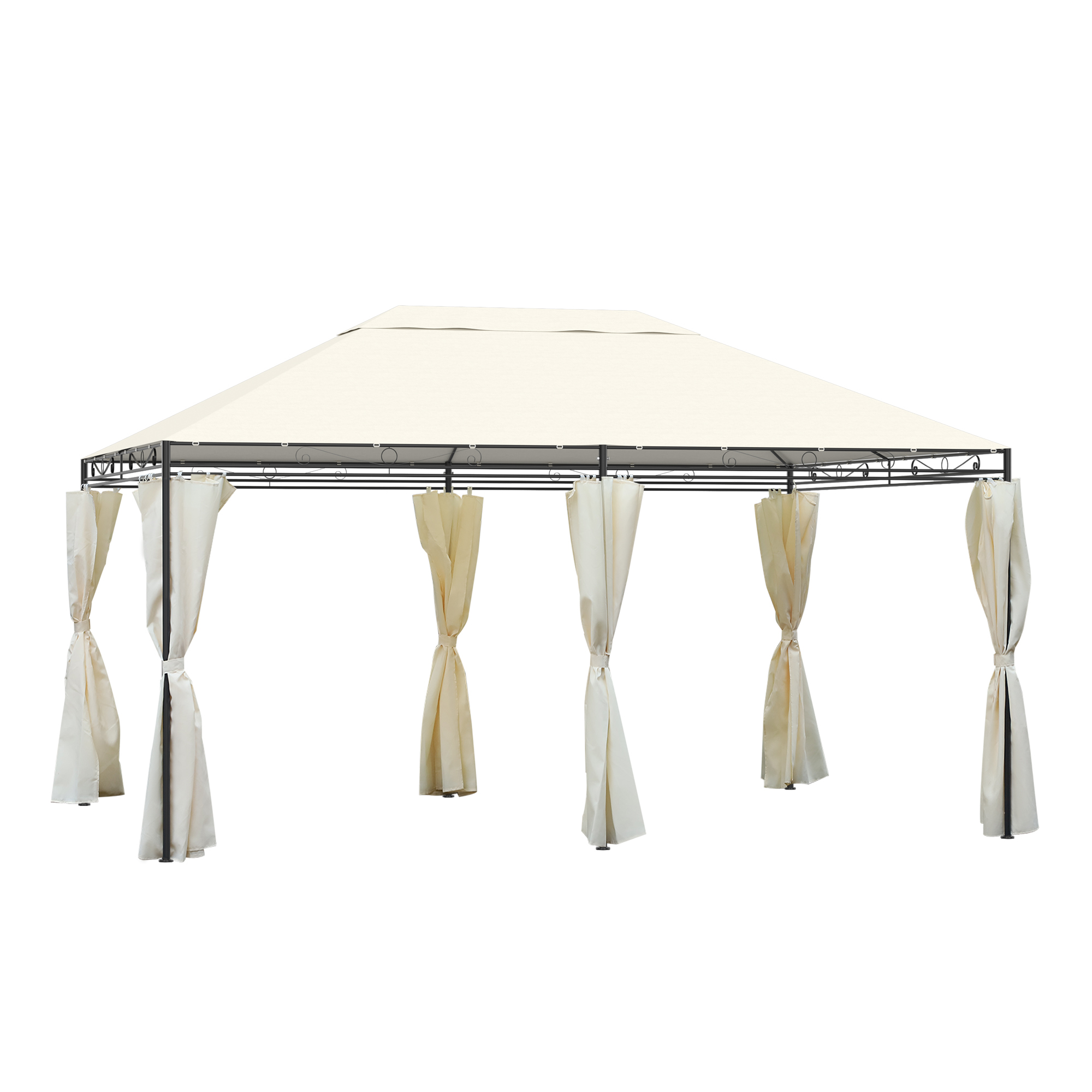 Foisor dreptunghiular Outsunny cu cadru din Metal Robust, Crem, 4x3m | AOSOM RO Foisor dreptunghiular Outsunny cu cadru din Metal Robust, Crem, 4x3m | AOSOM RO