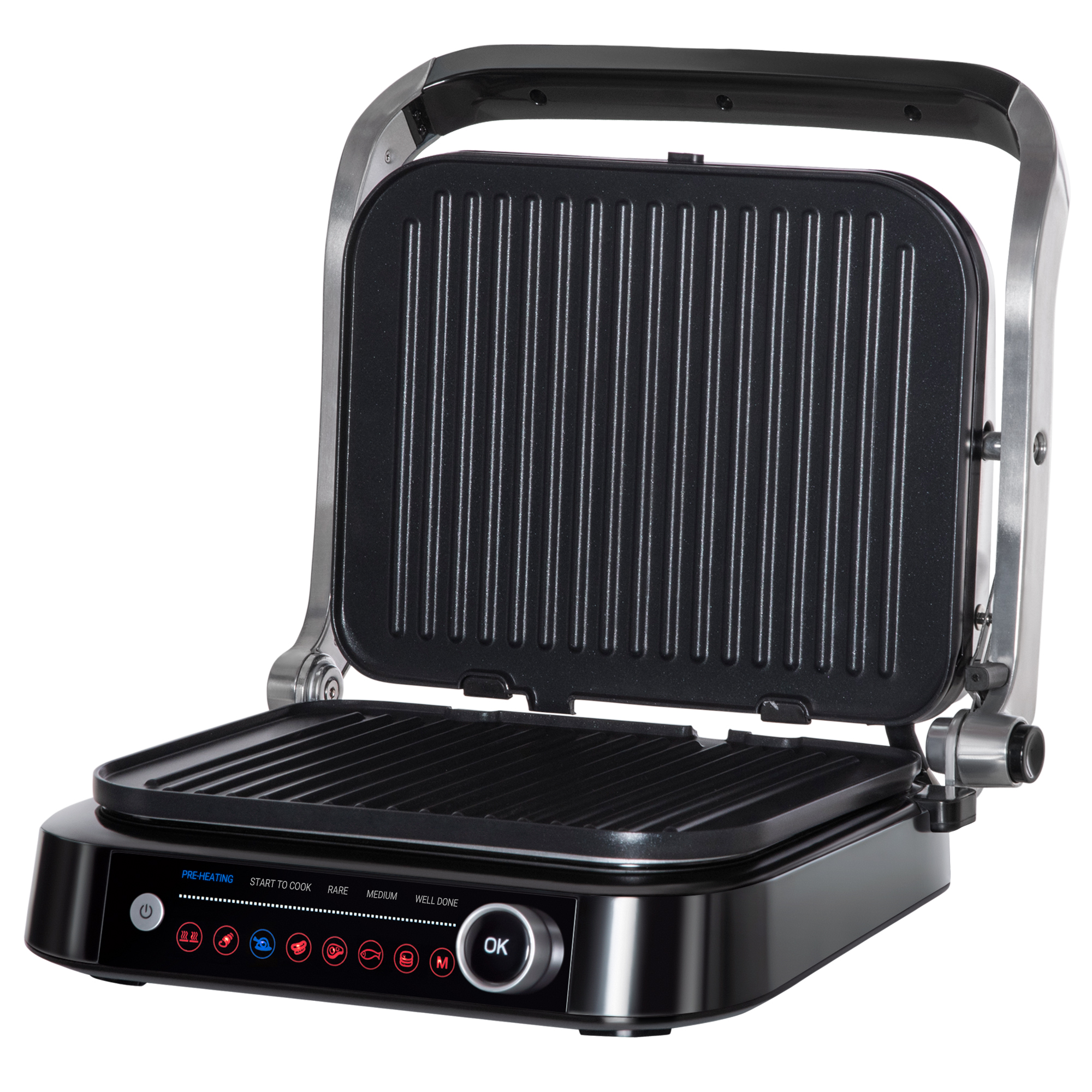 Gratar electric HOMCOM antiaderent de 2100 W, negru | Aosom RO Gratar electric HOMCOM antiaderent de 2100 W, negru | Aosom RO