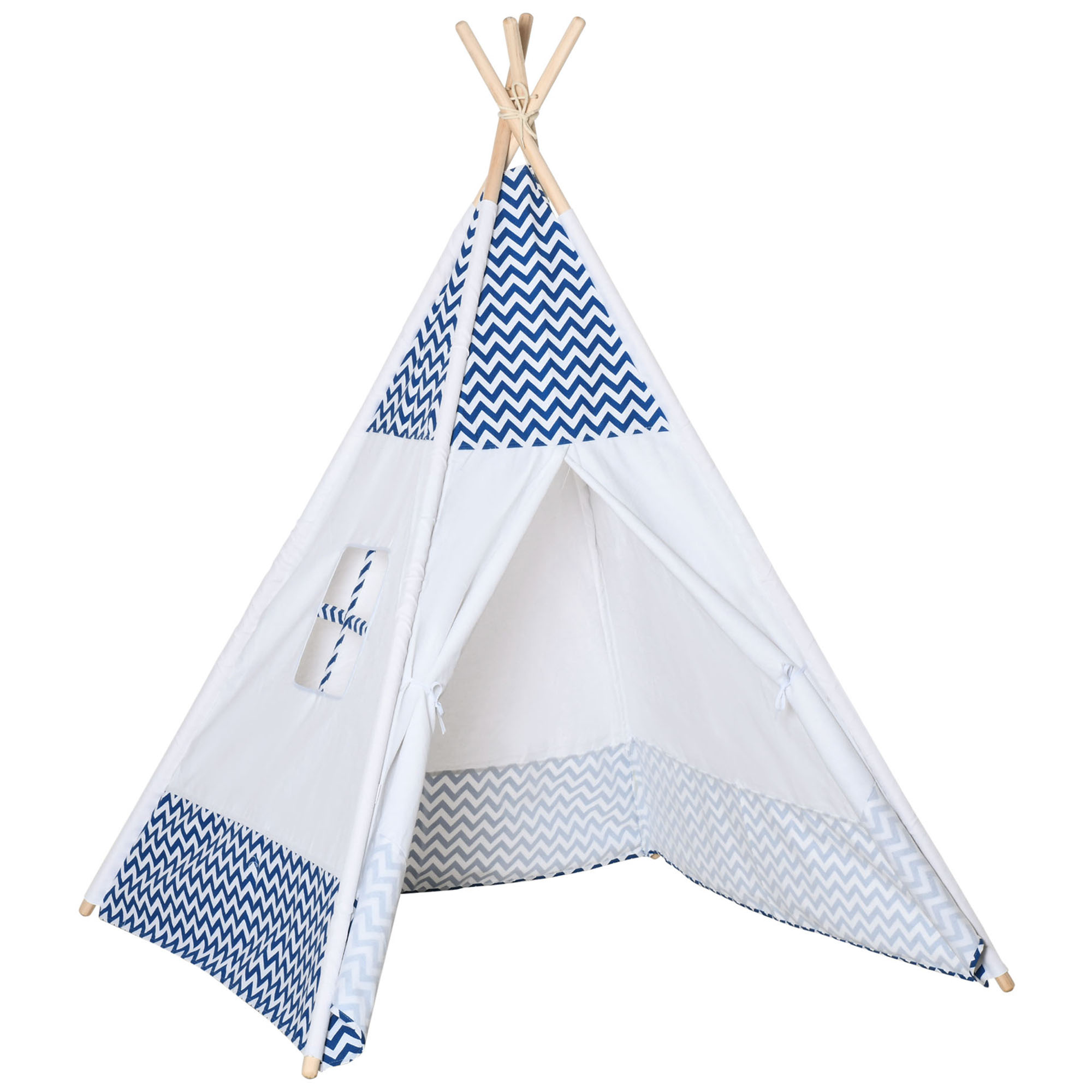 HOMCOM Cort Teepee Indian Gri și Alb pentru Copii 3-6 Ani, Spațiu de Joacă Interior/Exterior, Ușor de Asamblat | Aosom Romania HOMCOM Cort Teepee Indian Gri și Alb pentru Copii 3-6 Ani, Spațiu de Joacă Interior/Exterior, Ușor de Asamblat | Aosom Romania