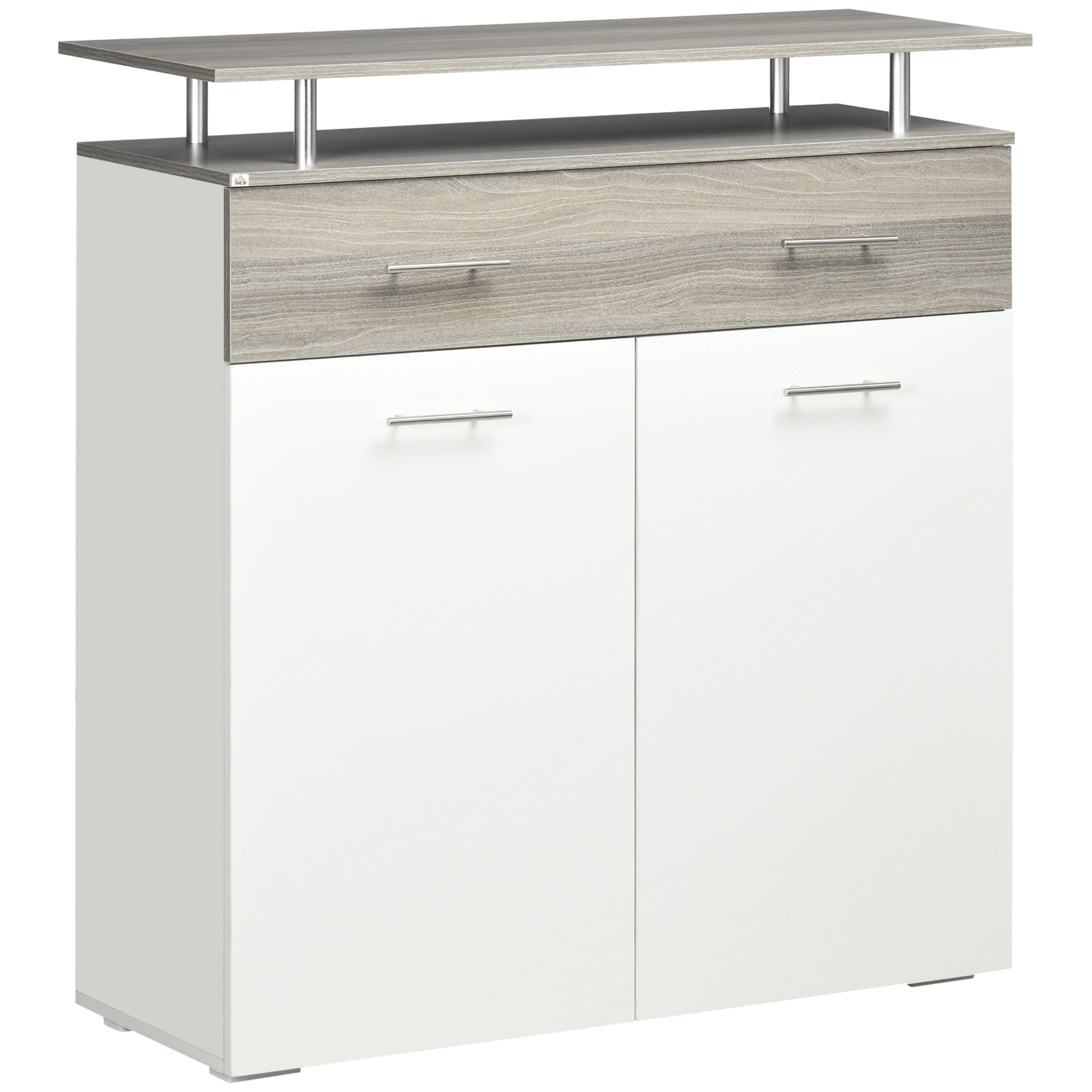 HOMCOM Dulap pentru Bucătărie și Sufragerie, din Plăci Aglomerate, cu Rafturi Reglabile, Sertar și 2 Rafturi Deschise, Design Modern | Aosom Romania HOMCOM Dulap pentru Bucătărie și Sufragerie, din Plăci Aglomerate, cu Rafturi Reglabile, Sertar și 2 Rafturi Deschise, Design Modern | Aosom Romania