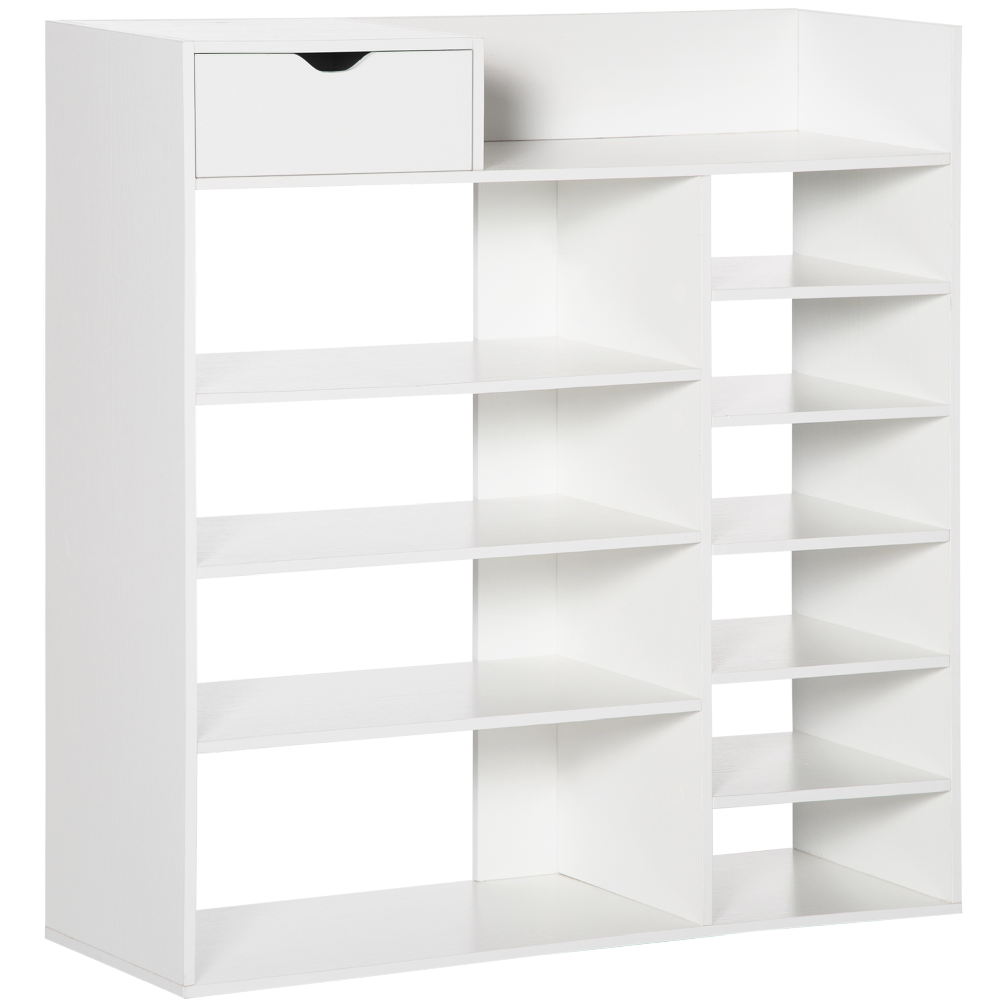 HOMCOM Dulap pentru Pantofi cu Rafturi și Sertar, Capacitate 12 Perechi, pentru Intrare și Dormitor, 88x30x93cm, Alb | Aosom Romania HOMCOM Dulap pentru Pantofi cu Rafturi și Sertar, Capacitate 12 Perechi, pentru Intrare și Dormitor, 88x30x93cm, Alb | Aosom Romania