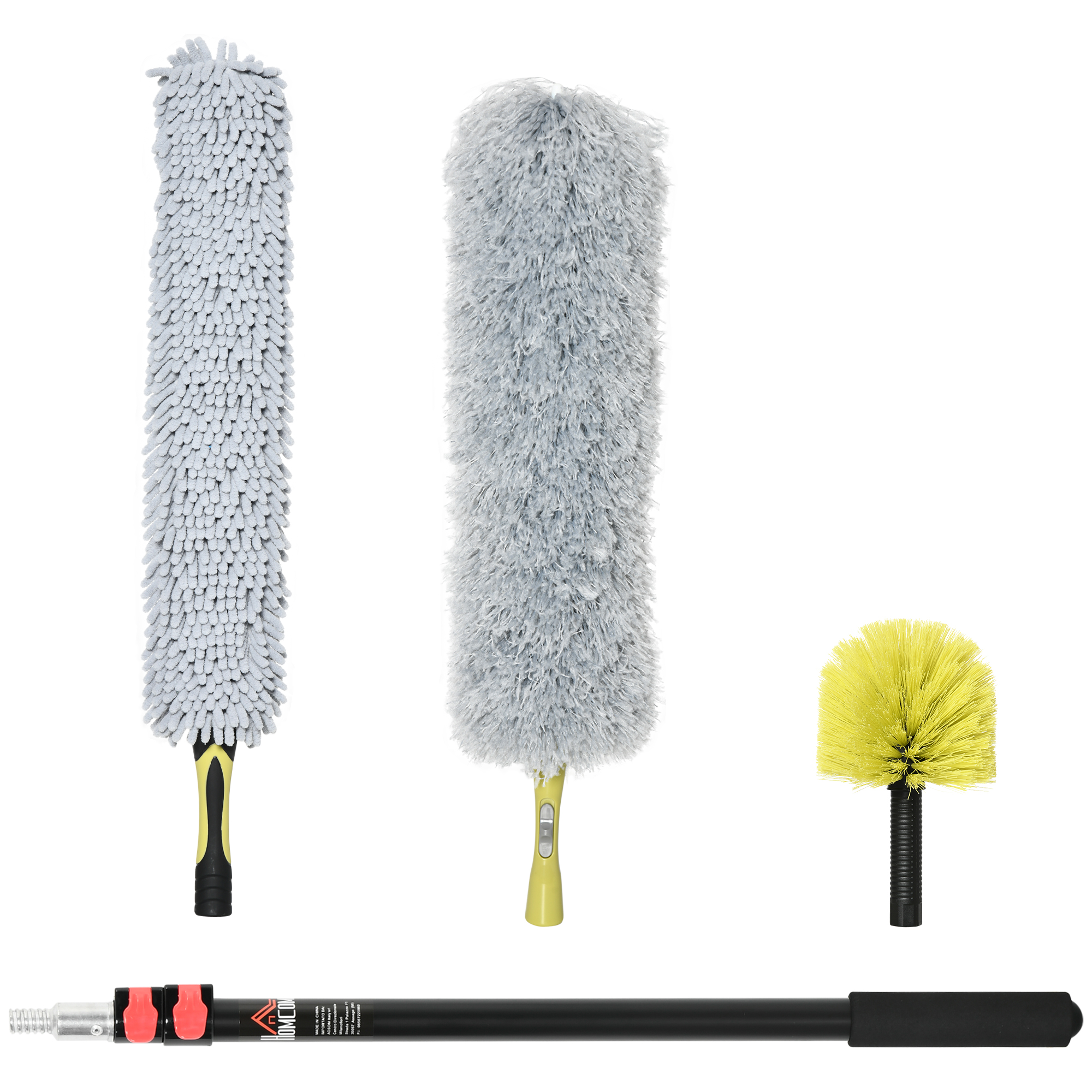 HOMCOM Kit de Curățare Extensibil cu Stâlp Telescopic 3,5m, Microfibră pentru Ventilatoare, Jaluzele | Aosom Romania HOMCOM Kit de Curățare Extensibil cu Stâlp Telescopic 3,5m, Microfibră pentru Ventilatoare, Jaluzele | Aosom Romania