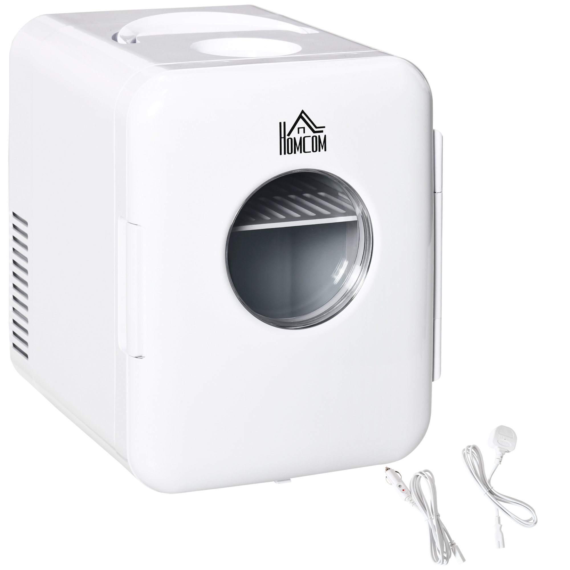 HOMCOM Mini-frigider de 4L/6 cutii, Racitor si incalzitor portabil AC+DC pentru produse de ingrijire a tenului, machiaje | AOSOM RO HOMCOM Mini-frigider de 4L/6 cutii, Racitor si incalzitor portabil AC+DC pentru produse de ingrijire a tenului, machiaje | AOSOM RO