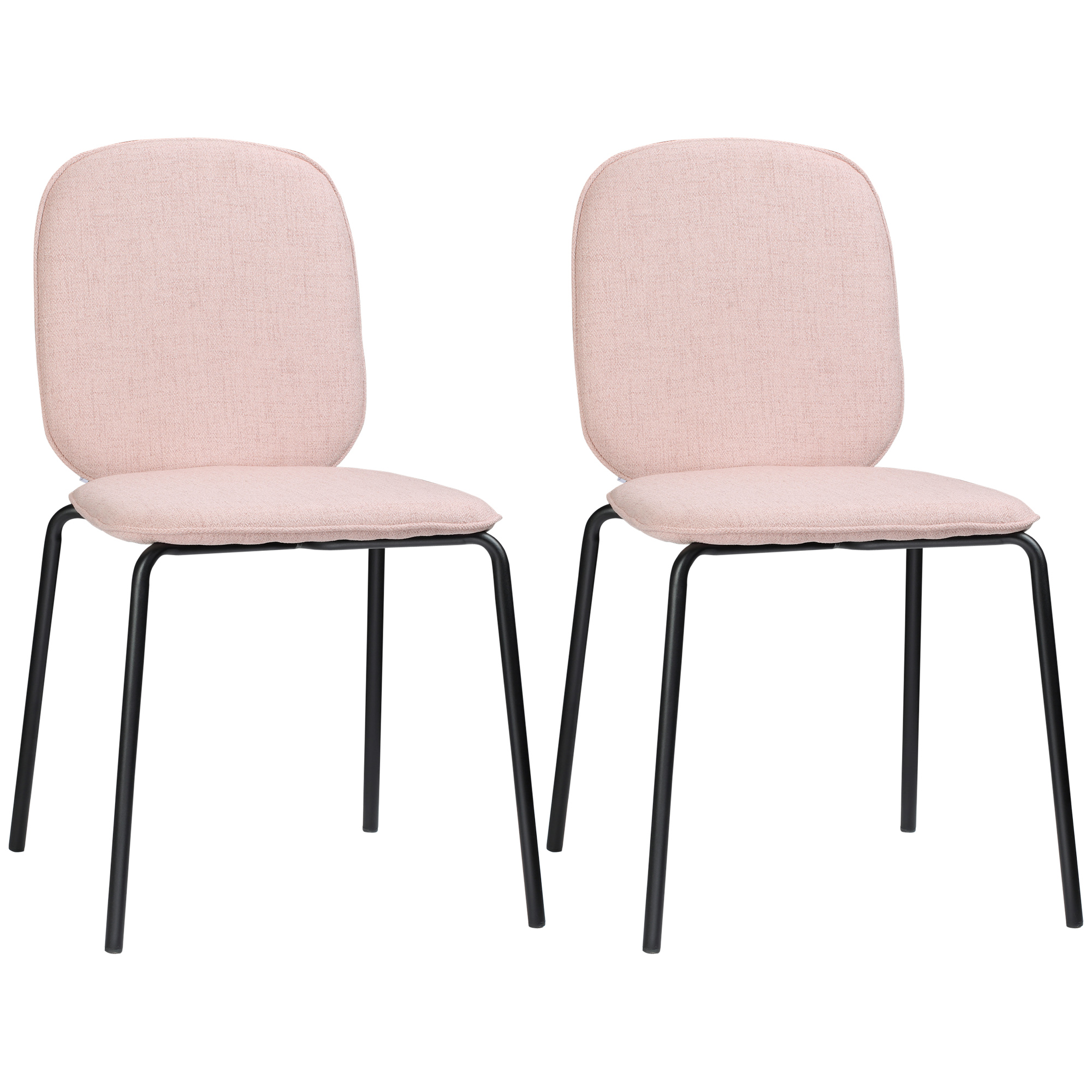 HOMCOM Set de 2 Scaune de Bucătărie Tapitate cu Picioare din Oțel Design Modern pentru Dining sau Bucătărie | Aosom Romania HOMCOM Set de 2 Scaune de Bucătărie Tapitate cu Picioare din Oțel Design Modern pentru Dining sau Bucătărie | Aosom Romania