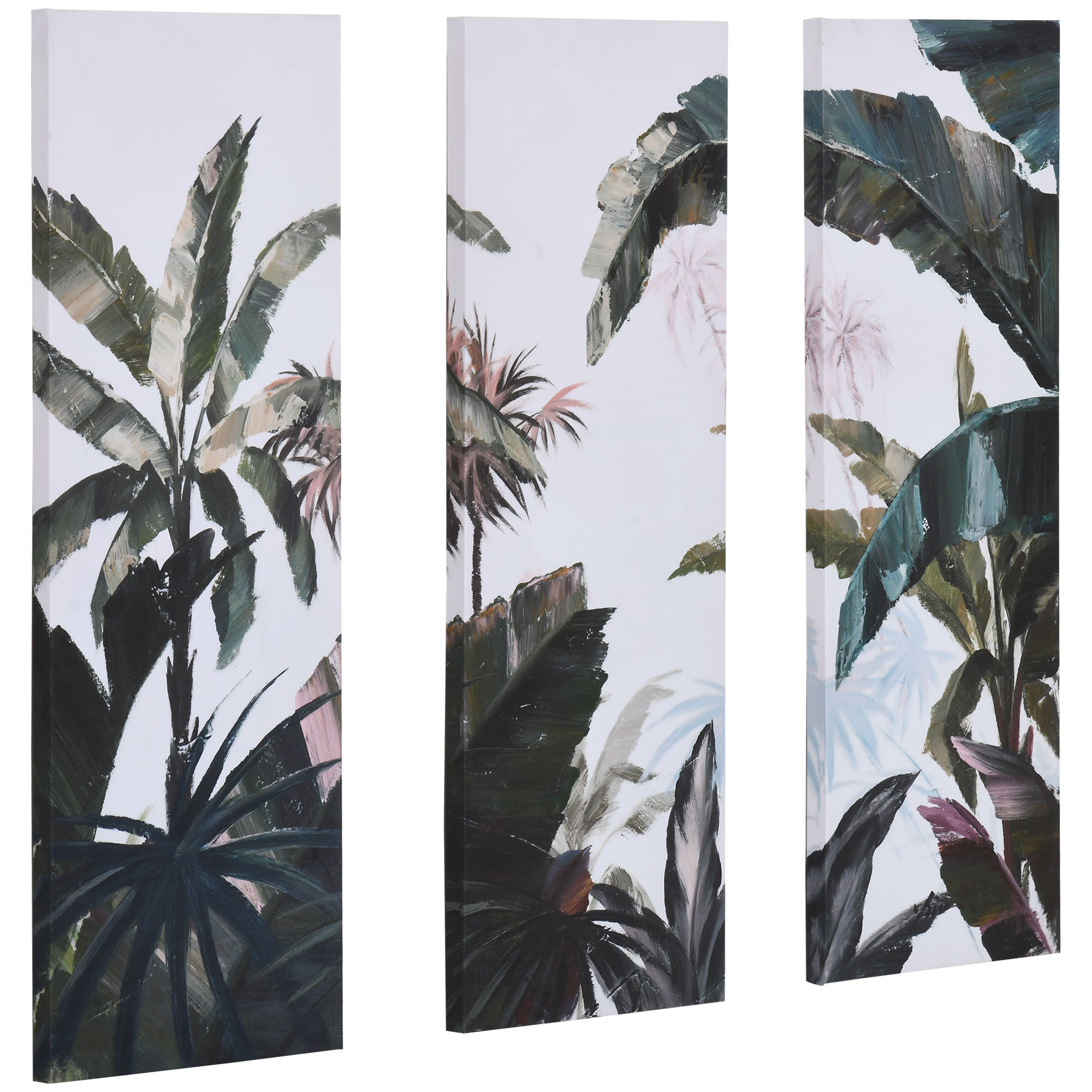 HOMCOM Set de 3 Tablouri Decorative pe Pânză, Artă Murală pentru Living și Dormitor, 90x30cm fiecare | Aosom Romania HOMCOM Set de 3 Tablouri Decorative pe Pânză, Artă Murală pentru Living și Dormitor, 90x30cm fiecare | Aosom Romania