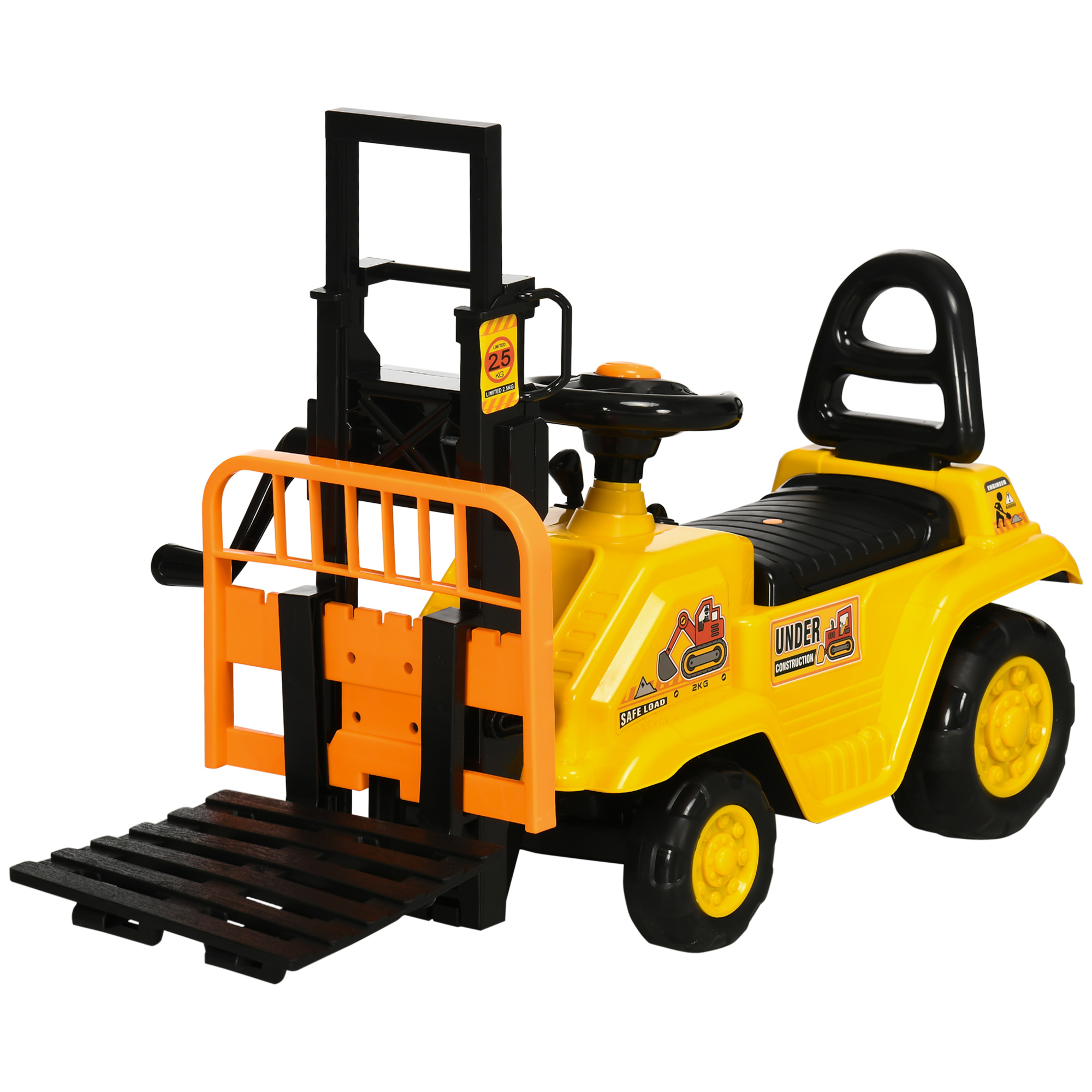 HOMCOM Tractor Jucărie pentru Copii cu Spațiu de Depozitare Sub Scaun, Roți cu Bandă de Rulare, Design Realist, Verde și Negru | Aosom Romania HOMCOM Tractor Jucărie pentru Copii cu Spațiu de Depozitare Sub Scaun, Roți cu Bandă de Rulare, Design Realist, Verde și Negru | Aosom Romania