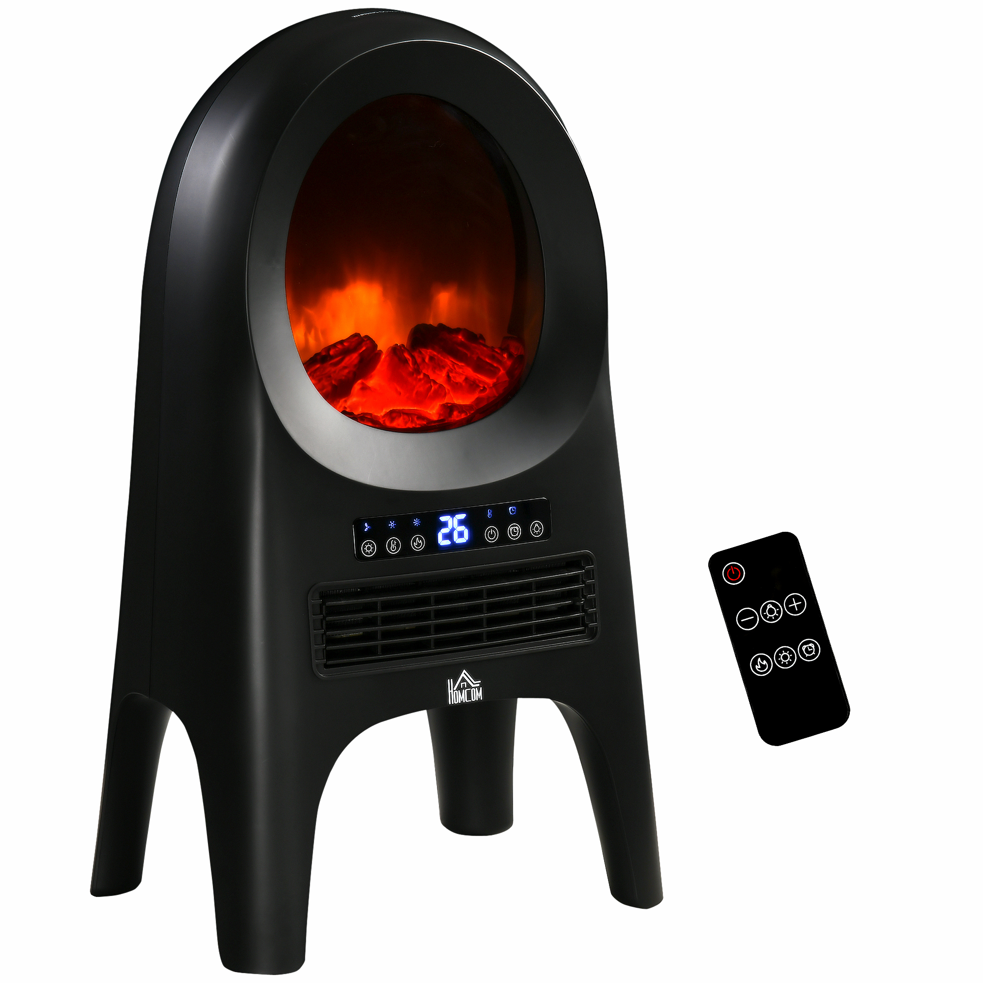 Incalzitor cu ventilator cu 3 moduri de incalzire cu temperatura reglabila, aparat de incalzire din ABS, 33,7x25,5x60,4cm, negru HOMCOM | Aosom RO Incalzitor cu ventilator cu 3 moduri de incalzire cu temperatura reglabila, aparat de incalzire din ABS, 33,7x25,5x60,4cm, negru HOMCOM | Aosom RO