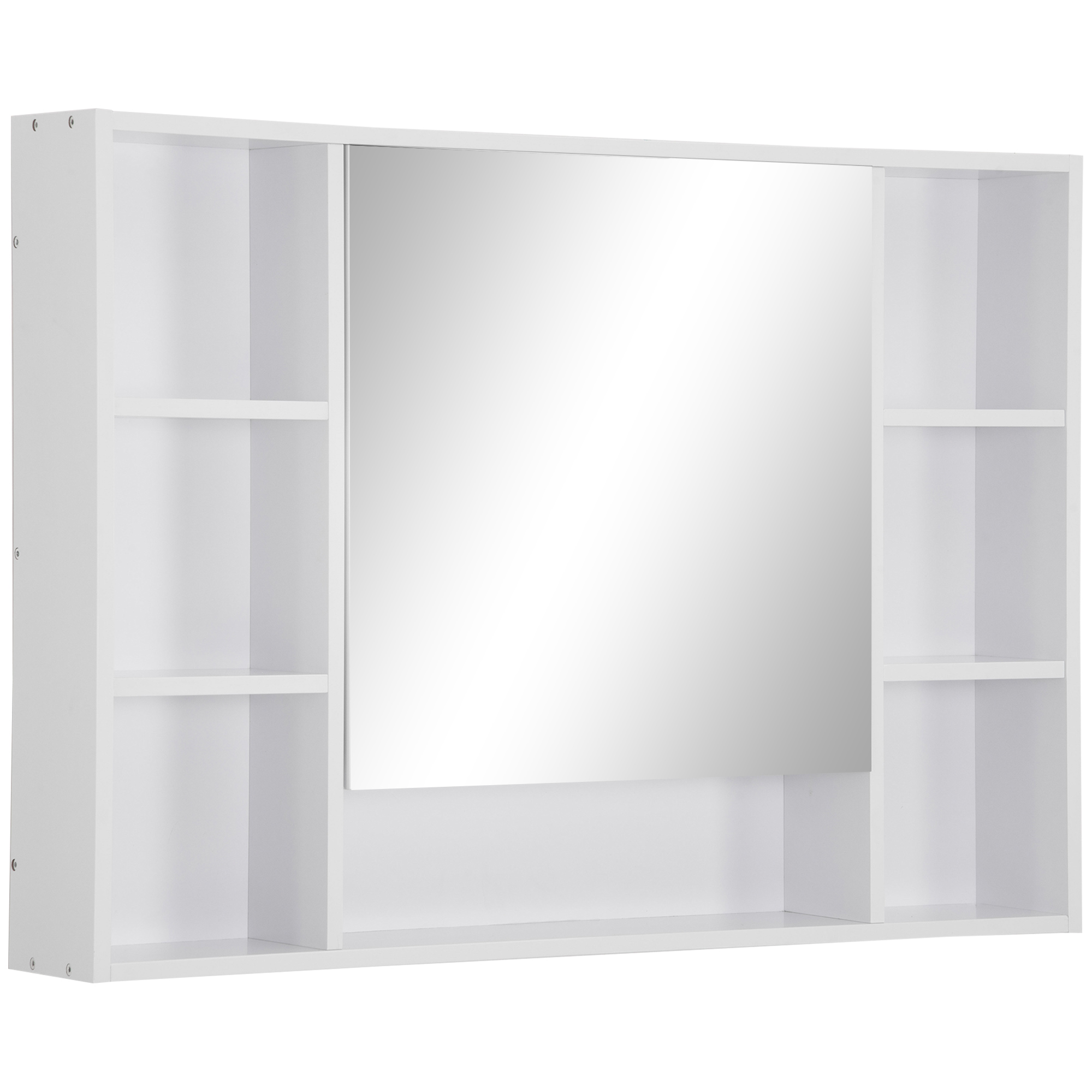 Kleankin Dulap cu Oglindă pentru Baie, Spațiu de Depozitare cu Rafturi, 100x15x70cm, Design Modern, Alb | Aosom Romania Kleankin Dulap cu Oglindă pentru Baie, Spațiu de Depozitare cu Rafturi, 100x15x70cm, Design Modern, Alb | Aosom Romania