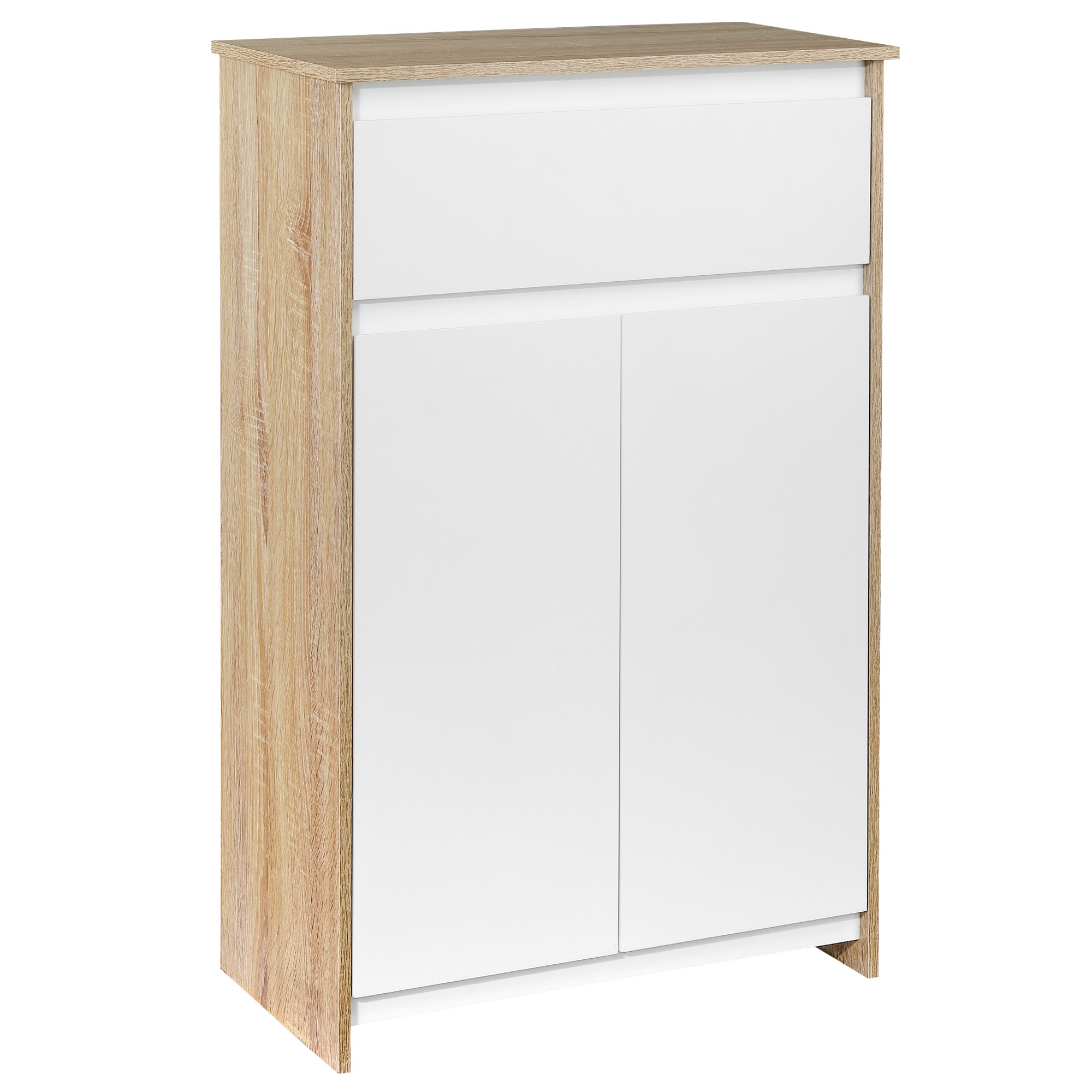 Kleankin Mobilier de Baie Multifuncțional, Combinație Dulap și Sertar, Design Modern în Nuanțe de Lemn și Alb, 60x30x90 cm | Aosom Romania Kleankin Mobilier de Baie Multifuncțional, Combinație Dulap și Sertar, Design Modern în Nuanțe de Lemn și Alb, 60x30x90 cm | Aosom Romania