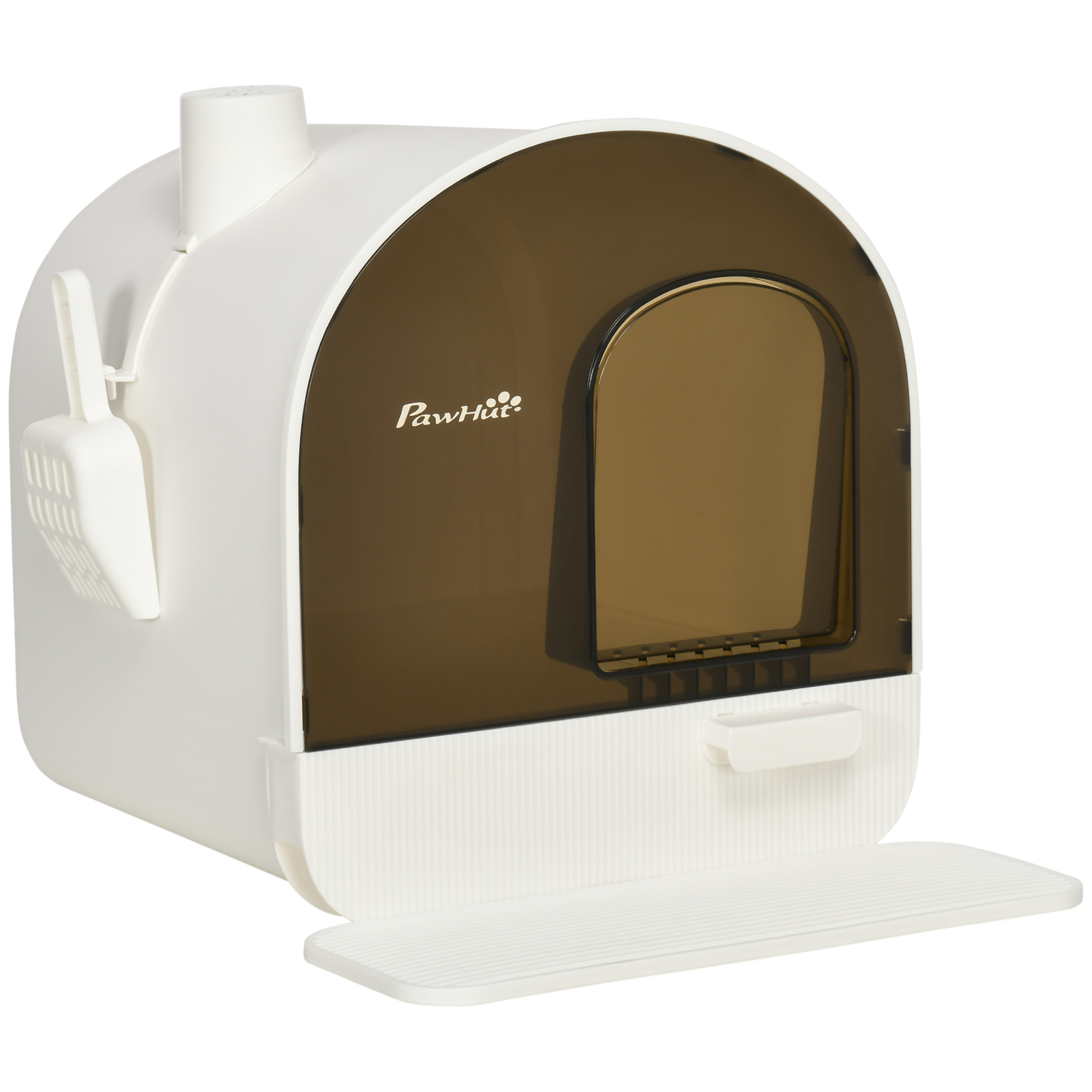 Letiera pentru pisici inchisa cu filtru, tava detasabila, PP, Alb si Negru 43x44x47cm PawHut | Aosom RO Letiera pentru pisici inchisa cu filtru, tava detasabila, PP, Alb si Negru 43x44x47cm PawHut | Aosom RO