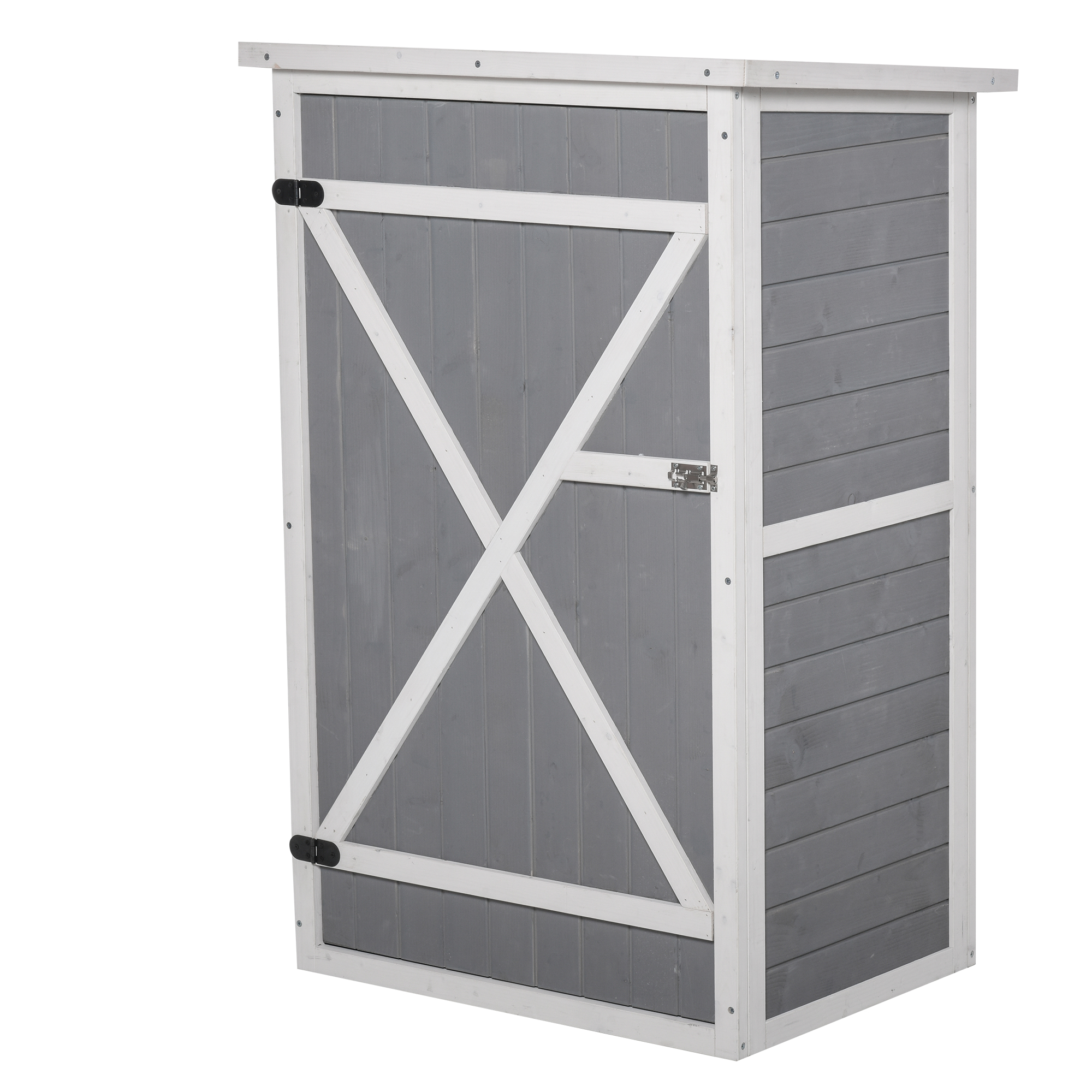 Outsunny Casuta de Gradina din Lemn, sopron cu Acoperis Impermeabil, magazie pentru Unelte de Exterior cu 2 Etajere | AOSOM RO Outsunny Casuta de Gradina din Lemn, sopron cu Acoperis Impermeabil, magazie pentru Unelte de Exterior cu 2 Etajere | AOSOM RO