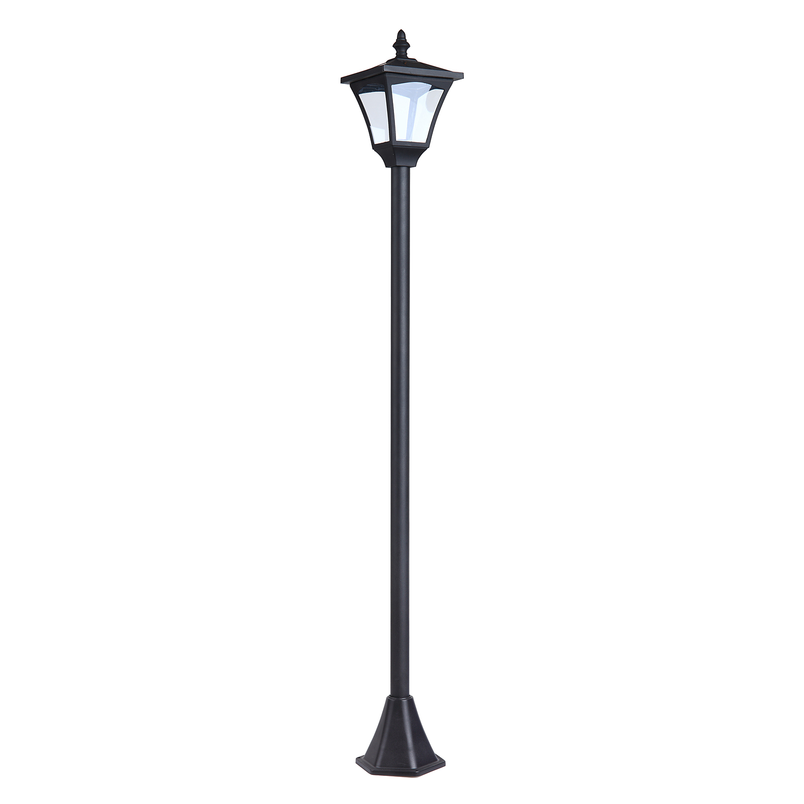 Outsunny Felinar de Grădină Led cu Panouri Solare, 120cm, Negru | Aosom Romania Outsunny Felinar de Grădină Led cu Panouri Solare, 120cm, Negru | Aosom Romania
