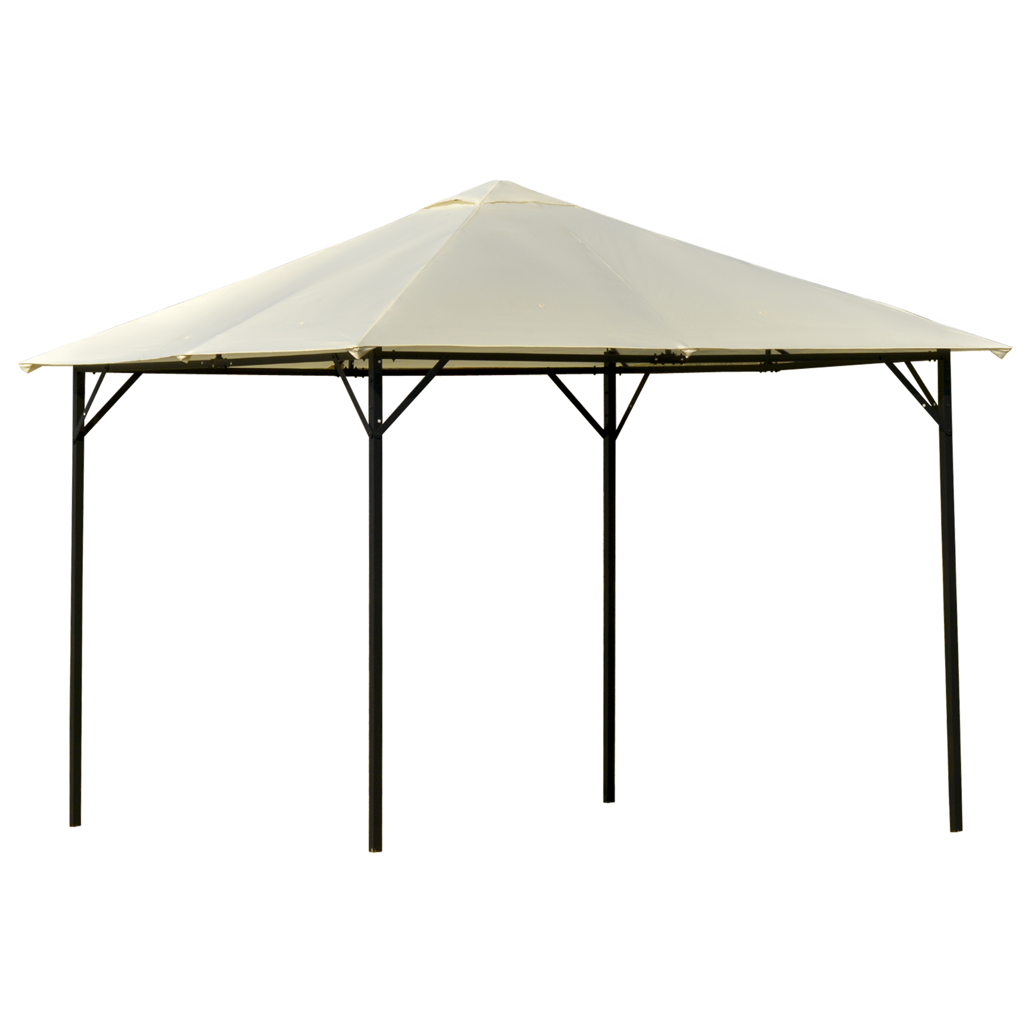Outsunny Foișor de Grădină 3x3m din Metal cu Acoperiș Dublu, Design Clasic, Alb Cream | Aosom Romania Outsunny Foișor de Grădină 3x3m din Metal cu Acoperiș Dublu, Design Clasic, Alb Cream | Aosom Romania