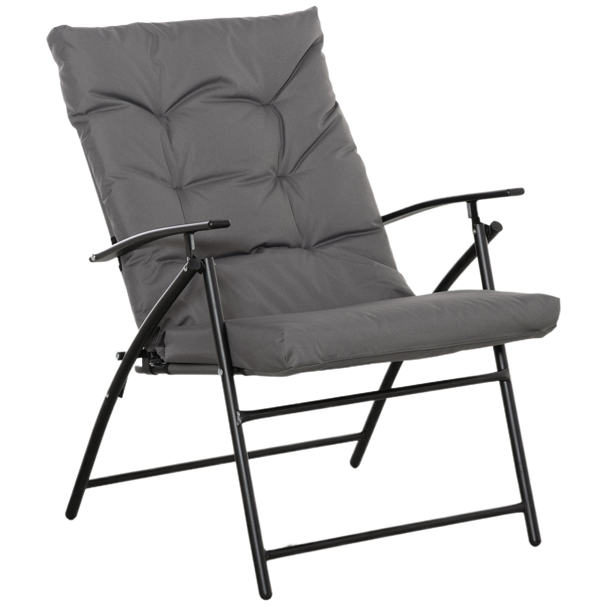 Outsunny Scaun de Camping Pliabil cu Confort Superior, Pernă Detașabilă, Cadru din Metal, Tesătură Oxford, Gri | Aosom Romania Outsunny Scaun de Camping Pliabil cu Confort Superior, Pernă Detașabilă, Cadru din Metal, Tesătură Oxford, Gri | Aosom Romania